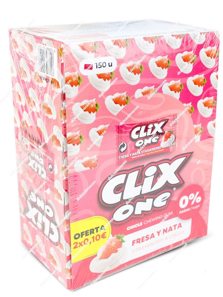 Caramelos Clix Fresa Nata 150 Unidades