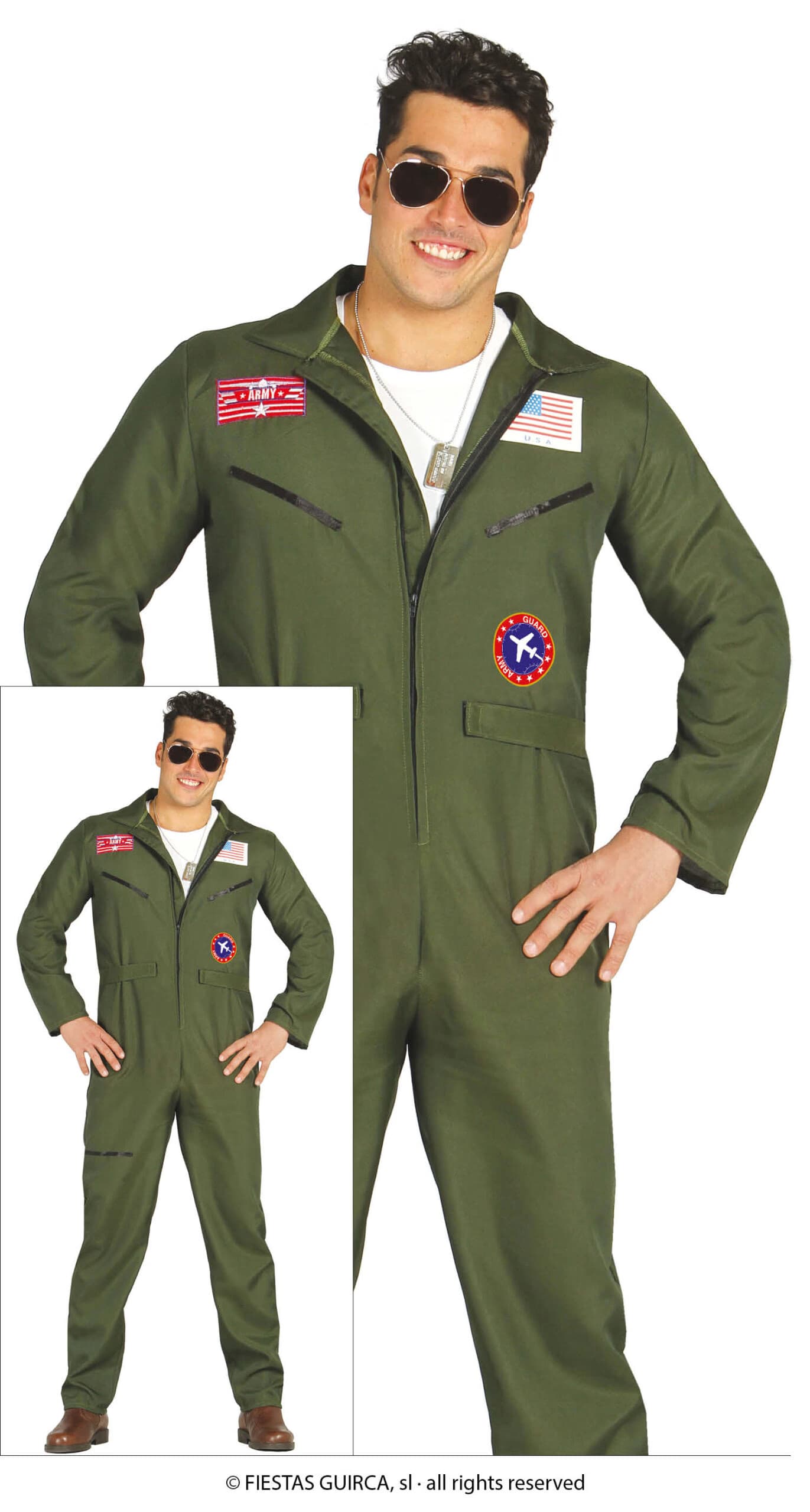 GU piloto caza, adulto, 46   48 (s)