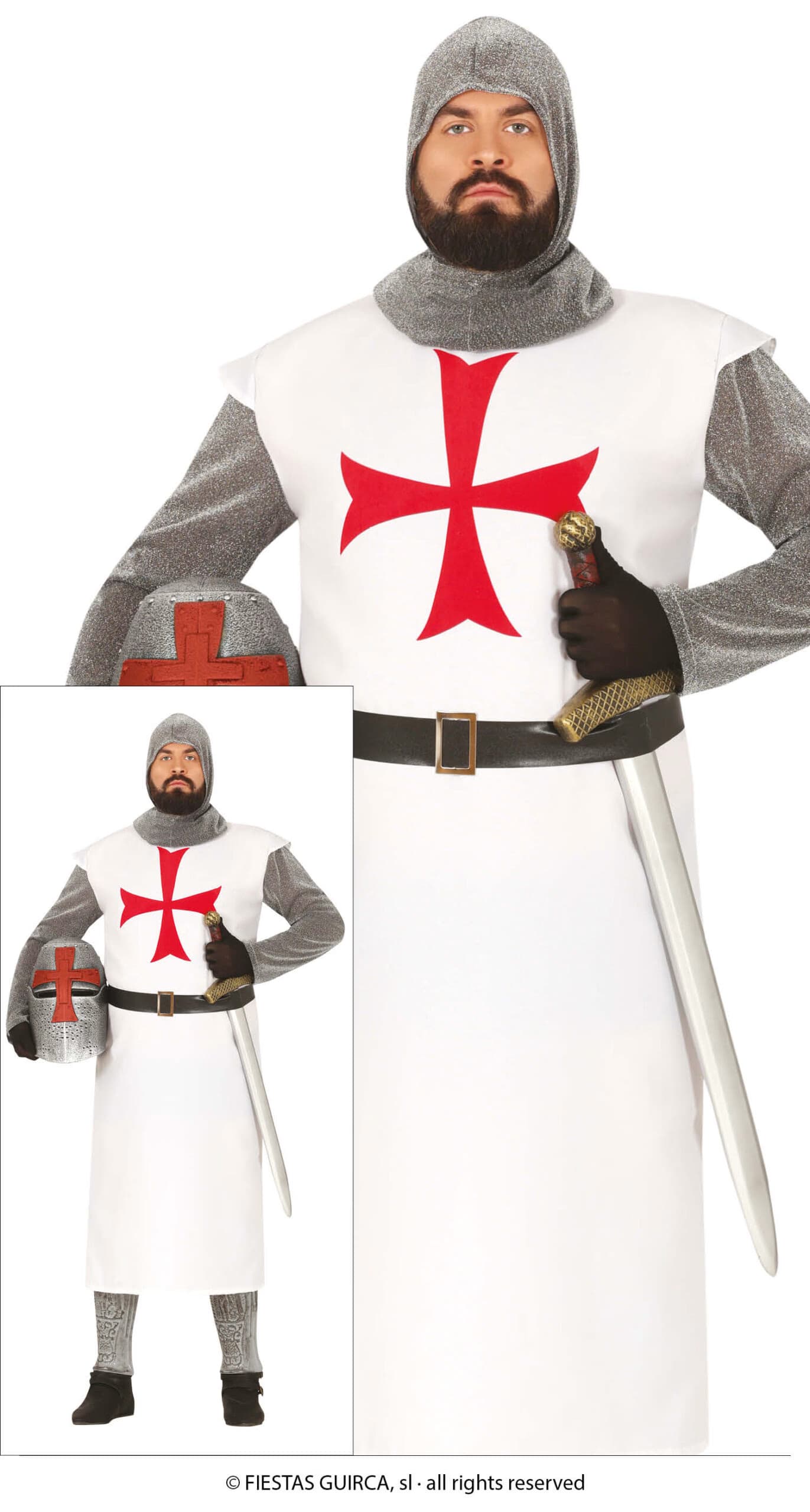 GU templario, adulto, 54   56 (xl)