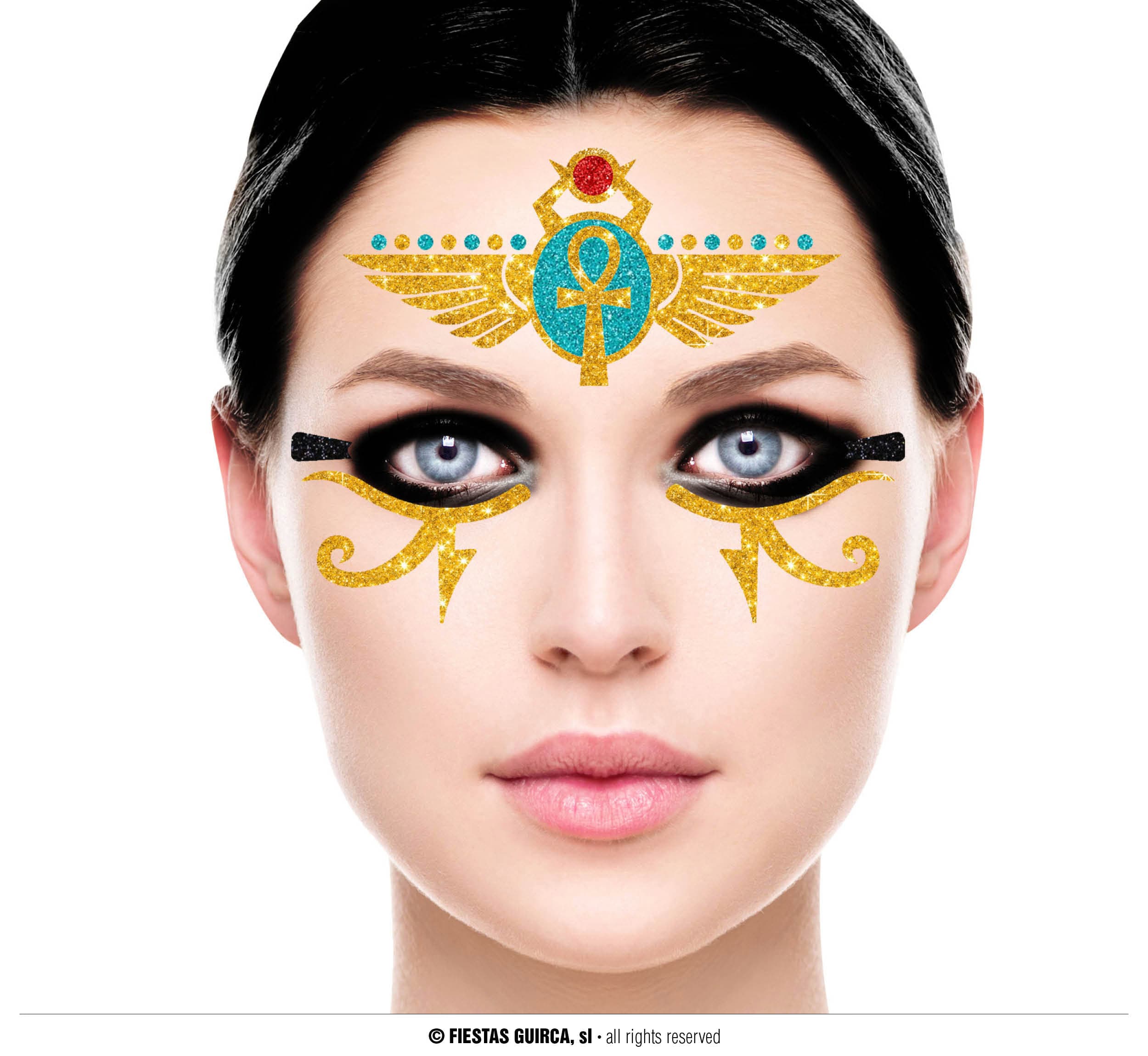GU glitter face egipcia