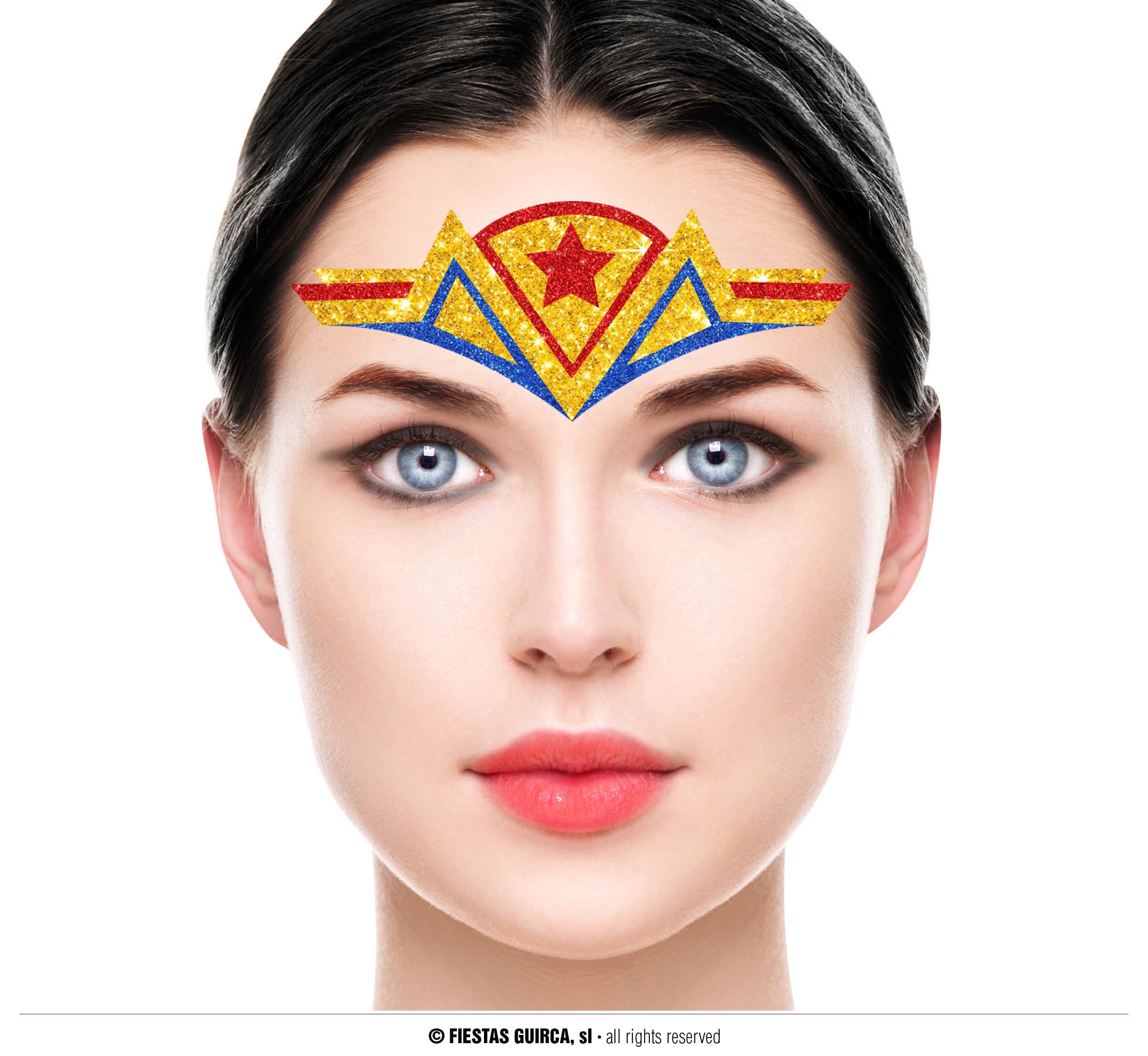 GU superheroe glitter face