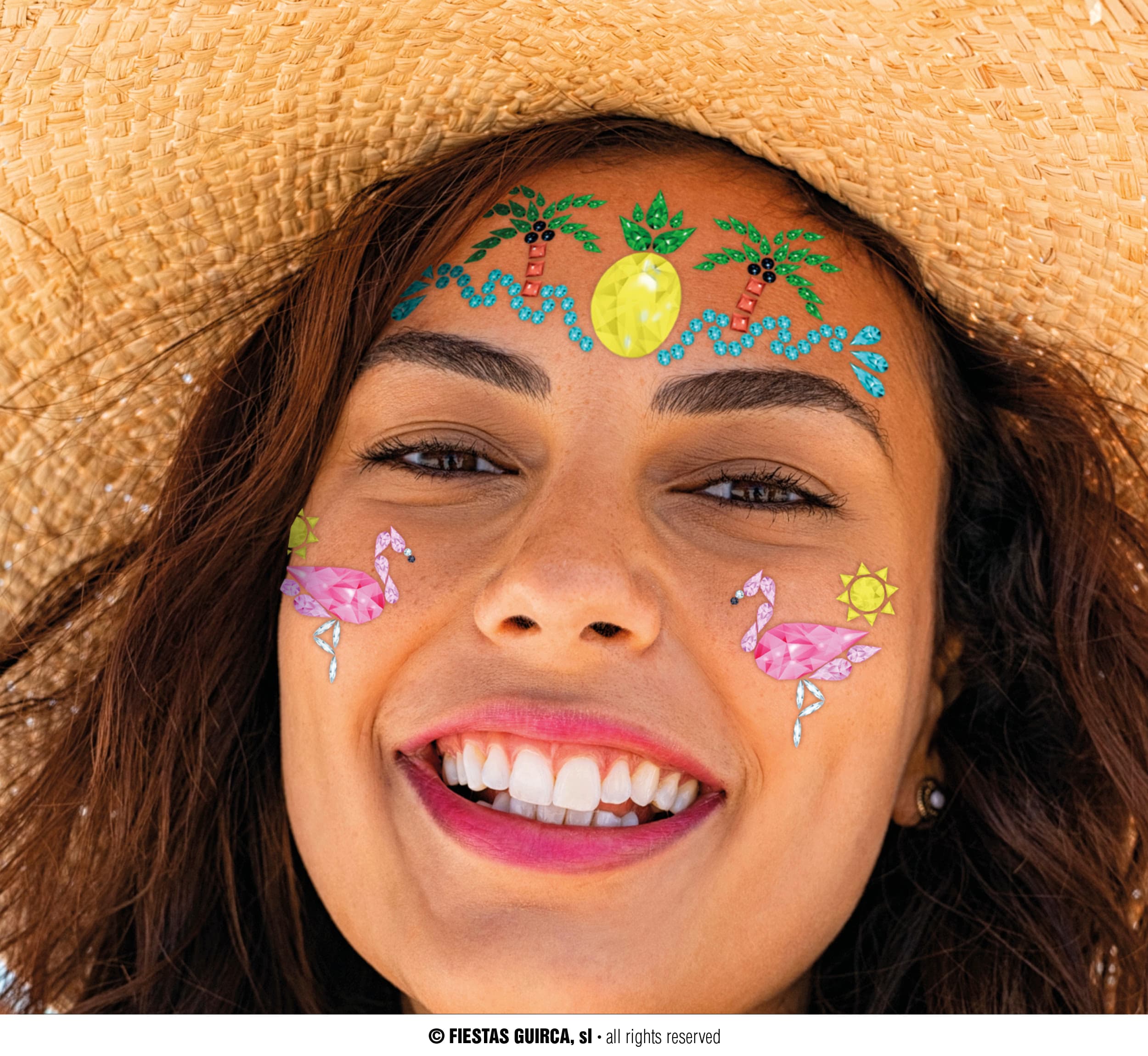 GU joyas faciales tropicales