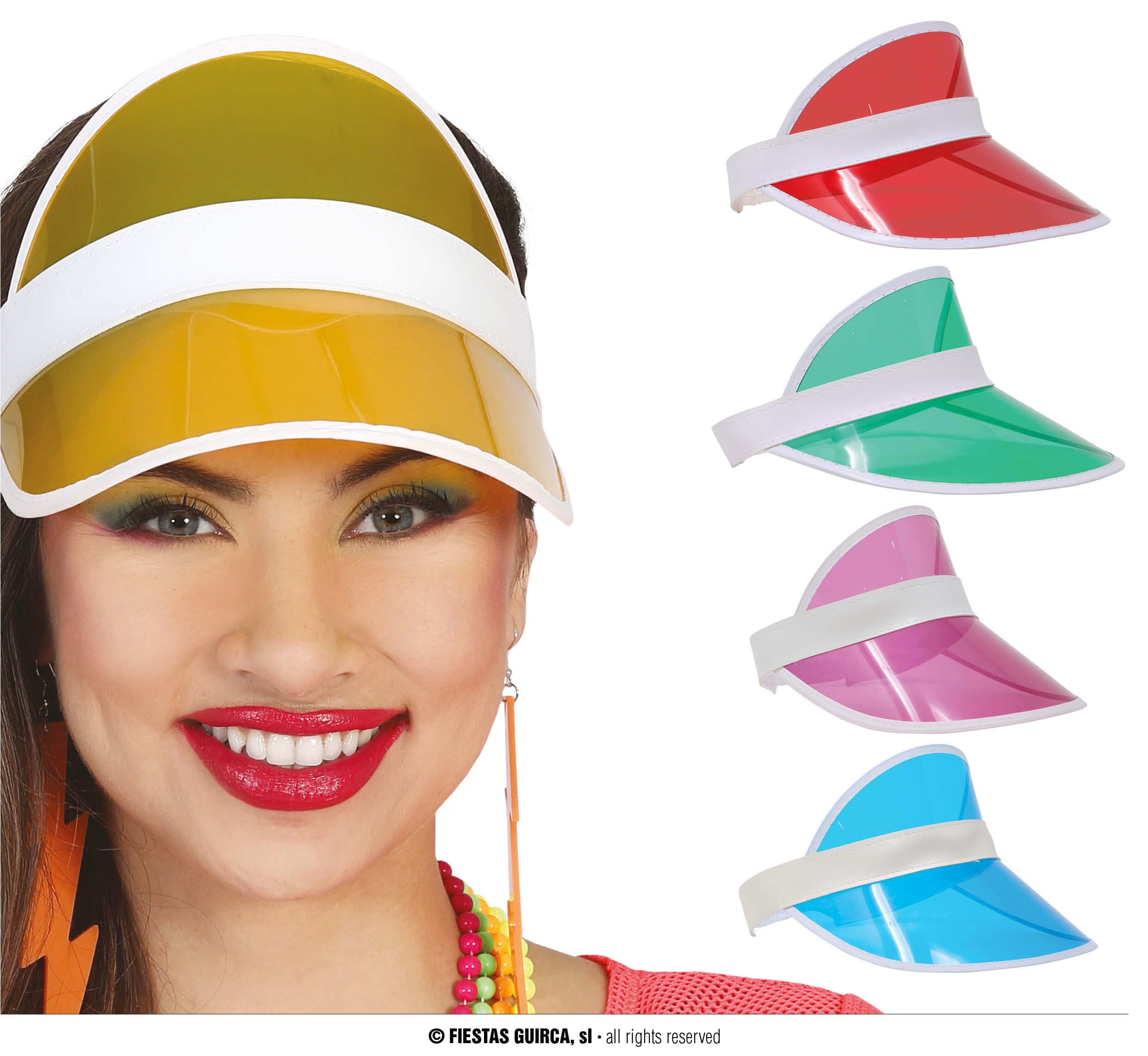 GU viseras transparentes colores surtidos