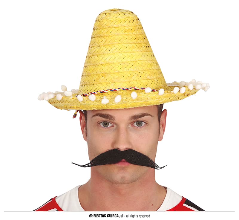 GU sombrero mexicano paja 33 cms. amarillo
