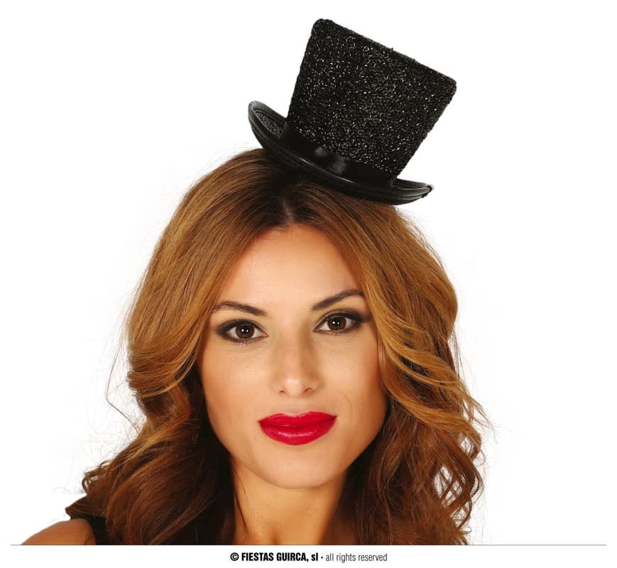GU chistera mini hat negra brillante