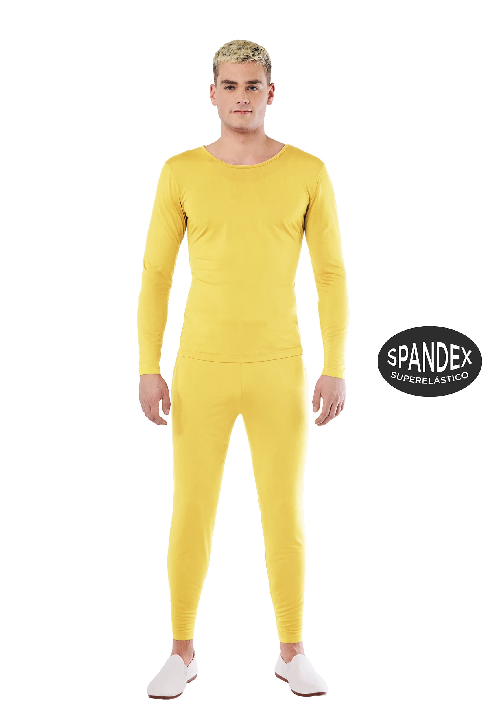 Kimokaweii disfraz  t-s maillot amarillo hombre 2 pzas spandex