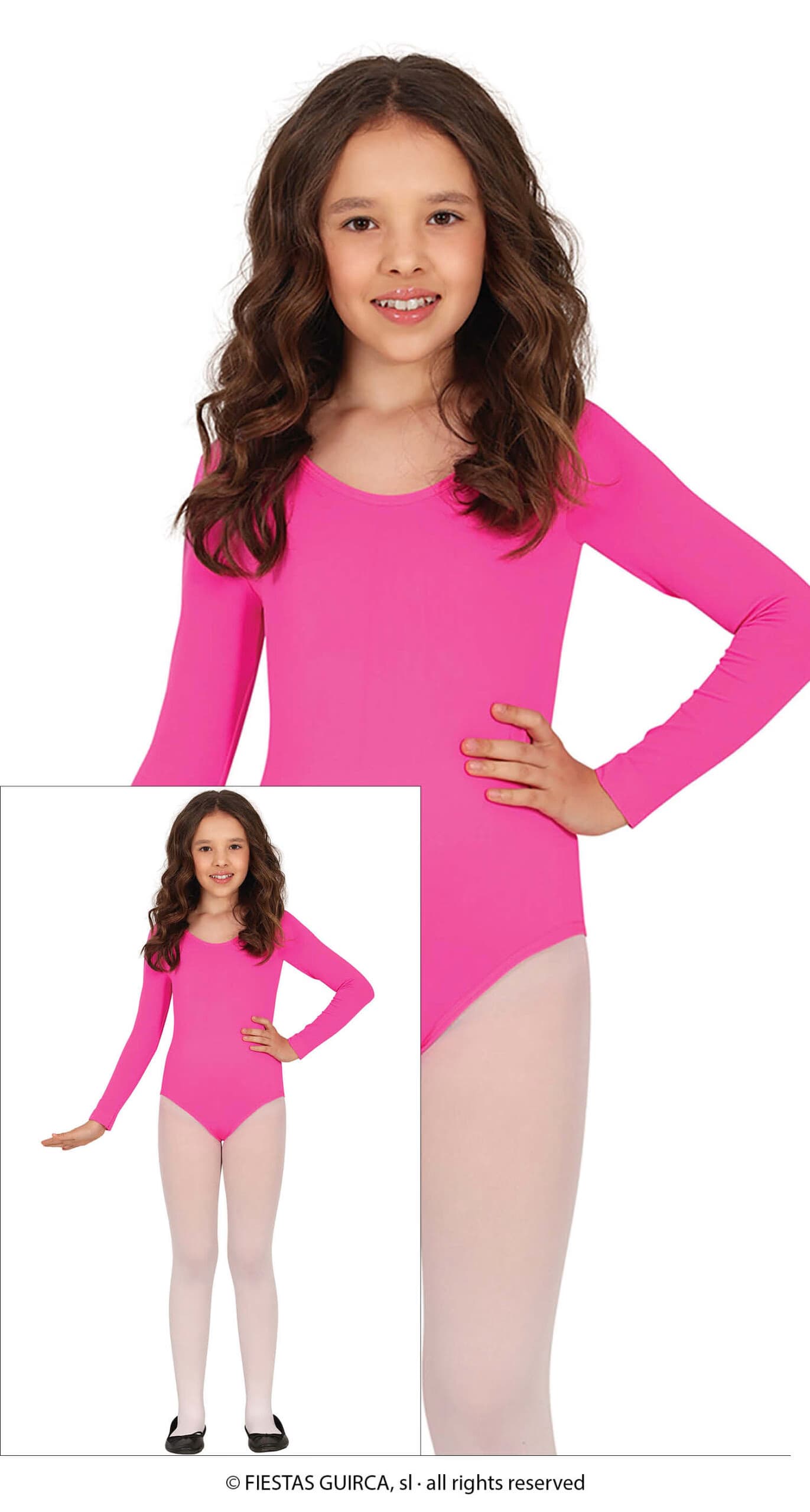 GU maillot manga larga fucsia, infantil, 3   5 años