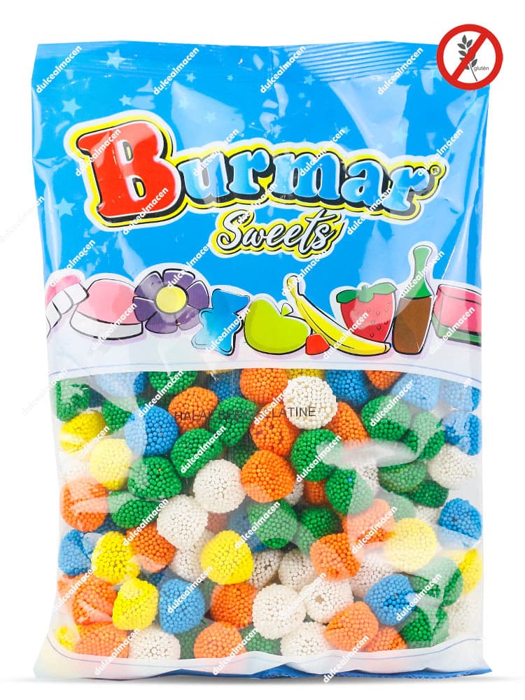 Bolsa de 1kg de gominolas Burmar Moras de Colores sin gluten en Dulcealmacen