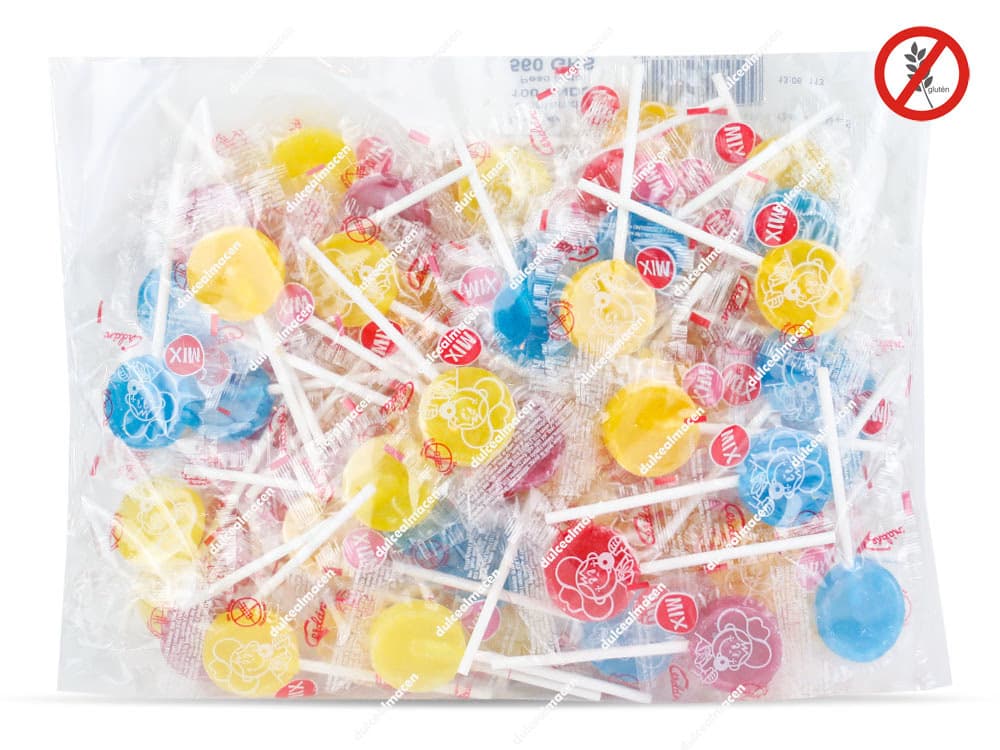 Cerdán Piruleta Surtida Bolsa 100 Uds caramelos con palo surtidos en Dulcealmacen