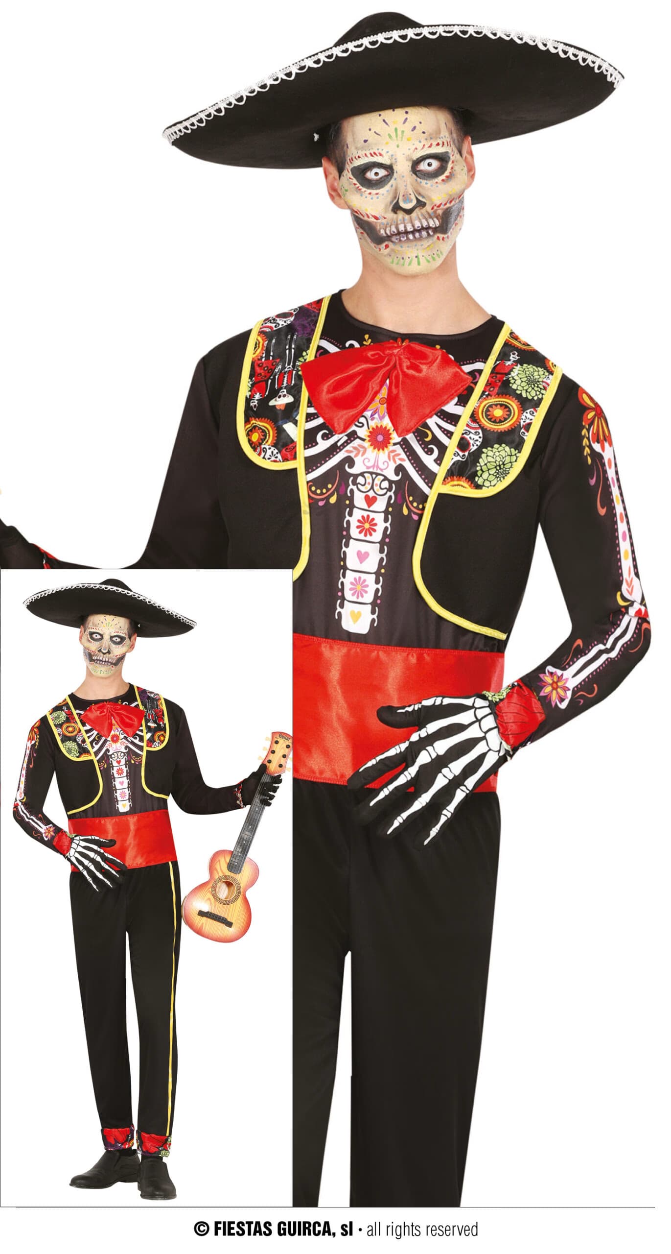 GU mariachi skeleton, adulto, 52   54 (l)