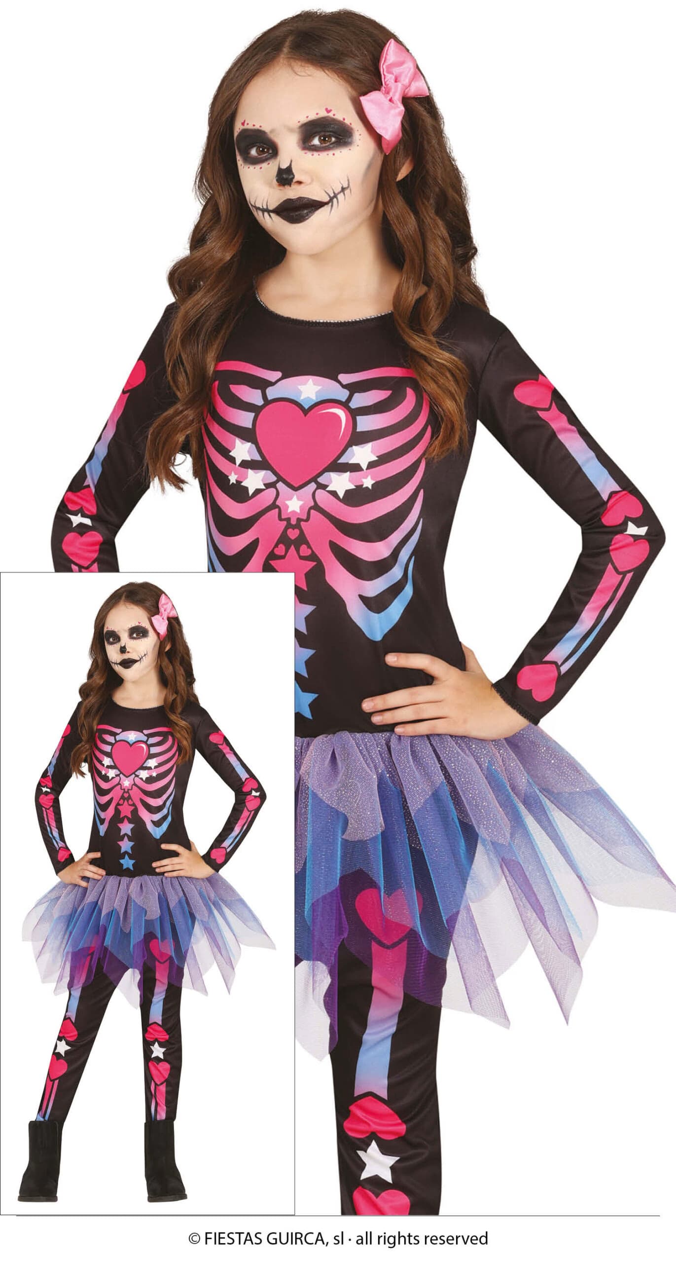 GU pink skeleton, infantil, 10   12 años