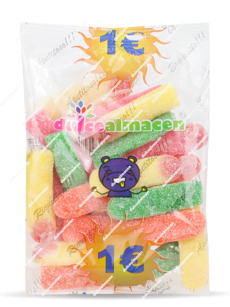 Dedo pica Dulcealmacen pvp 1 eur bolsa de gominolas acidas en Dulcealmacen