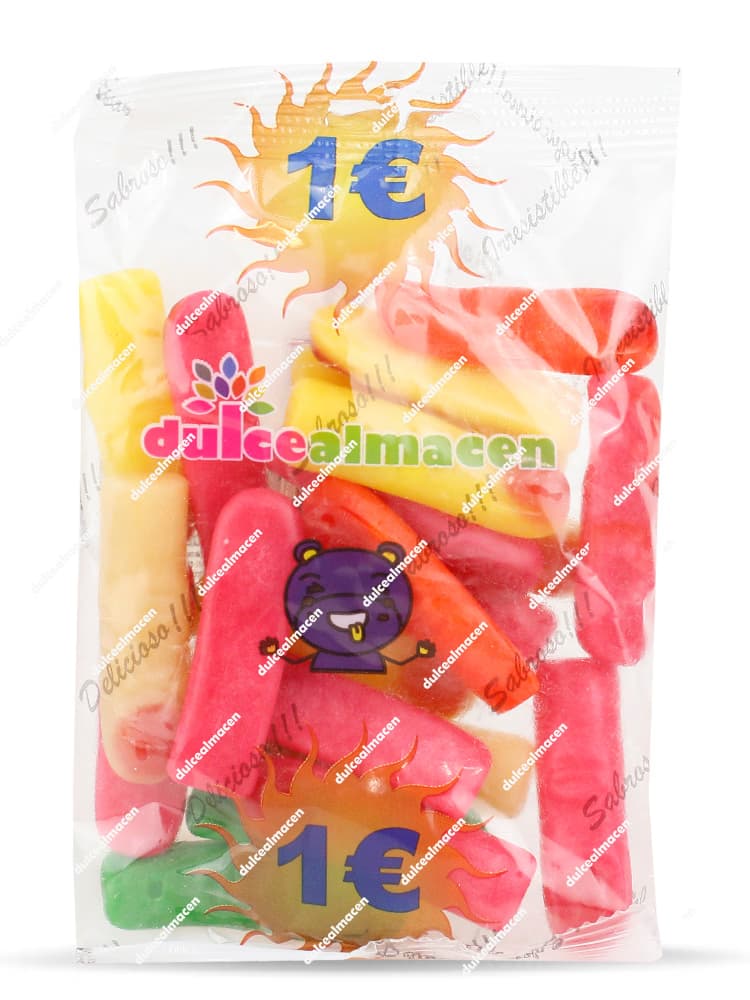 Dedo brillo dulcealmacen pvp 1 eur bolsa de gominolas brillantes en Dulcealmacen