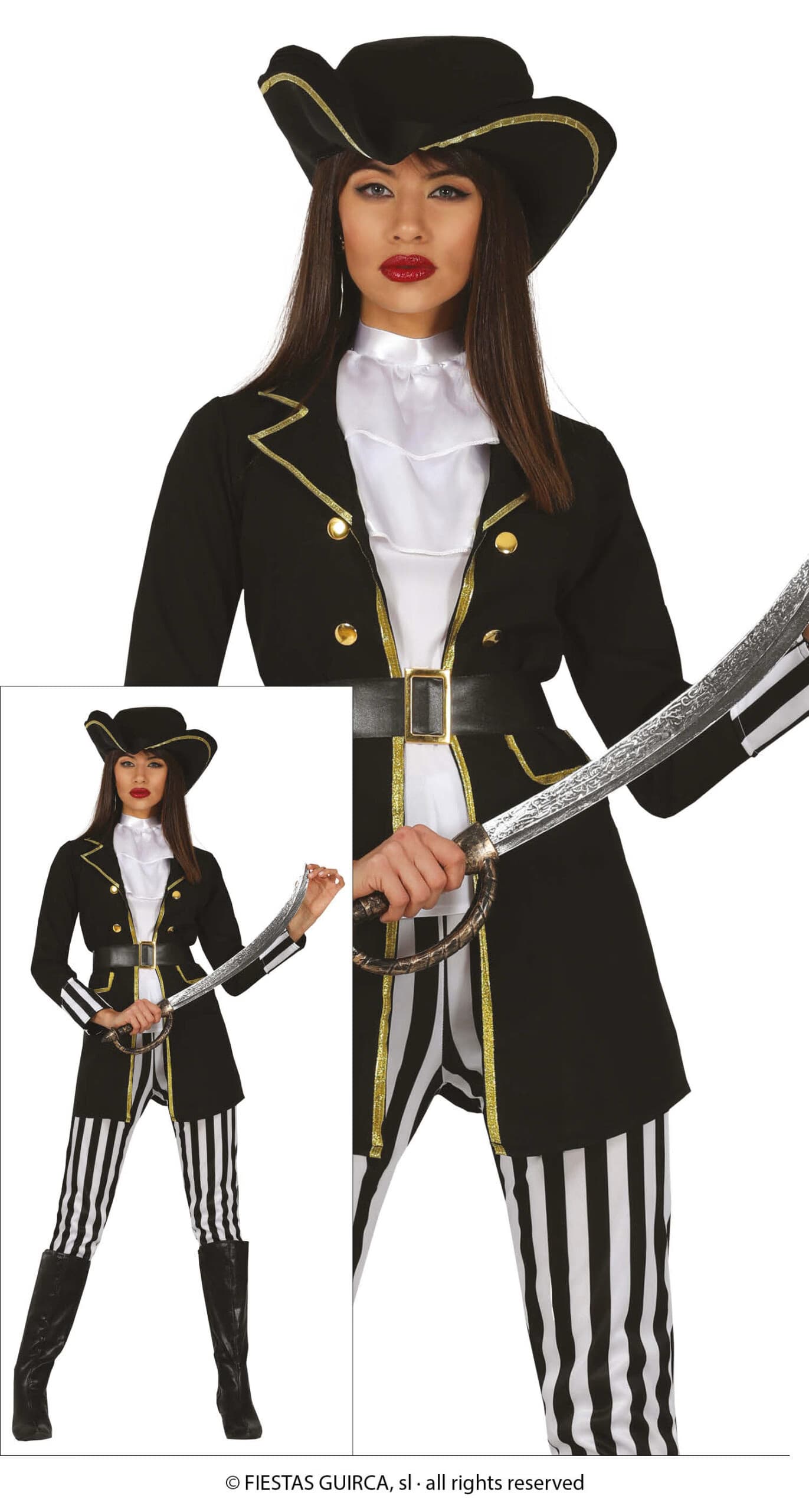 GU woman pirate, adulta, 44   46 (xl)