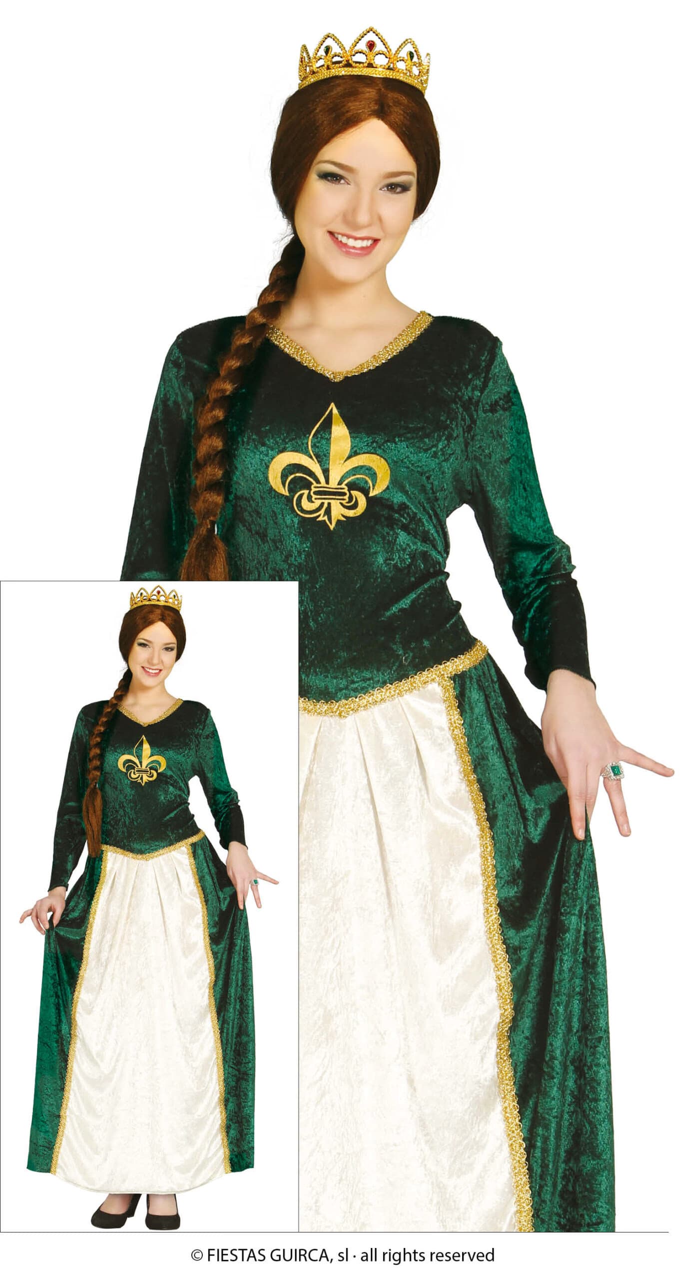 GU reina medieval, adulta, 44   46 (xl)