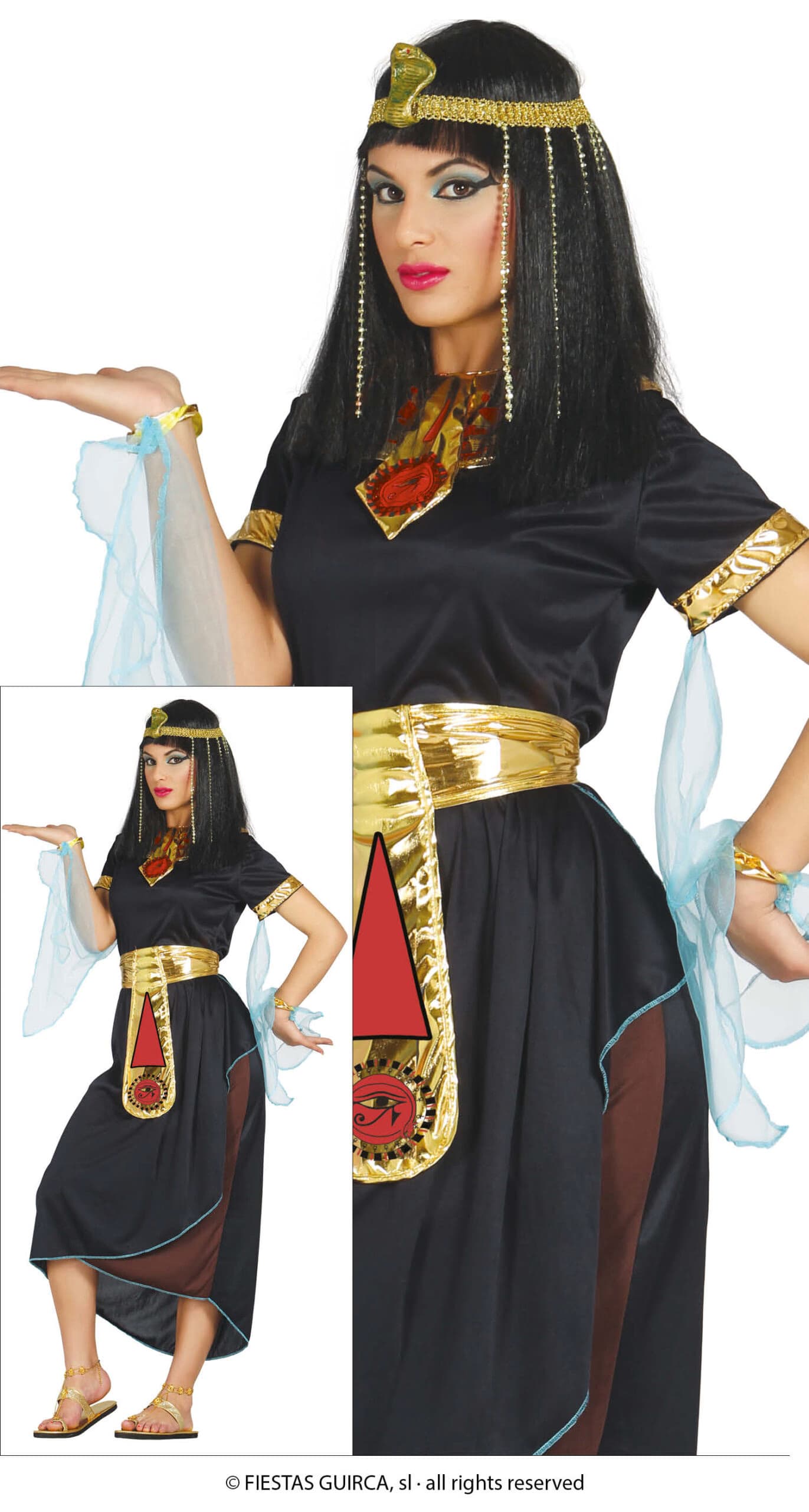 GU cleopatra negra, adulta, 44   46 (xl)