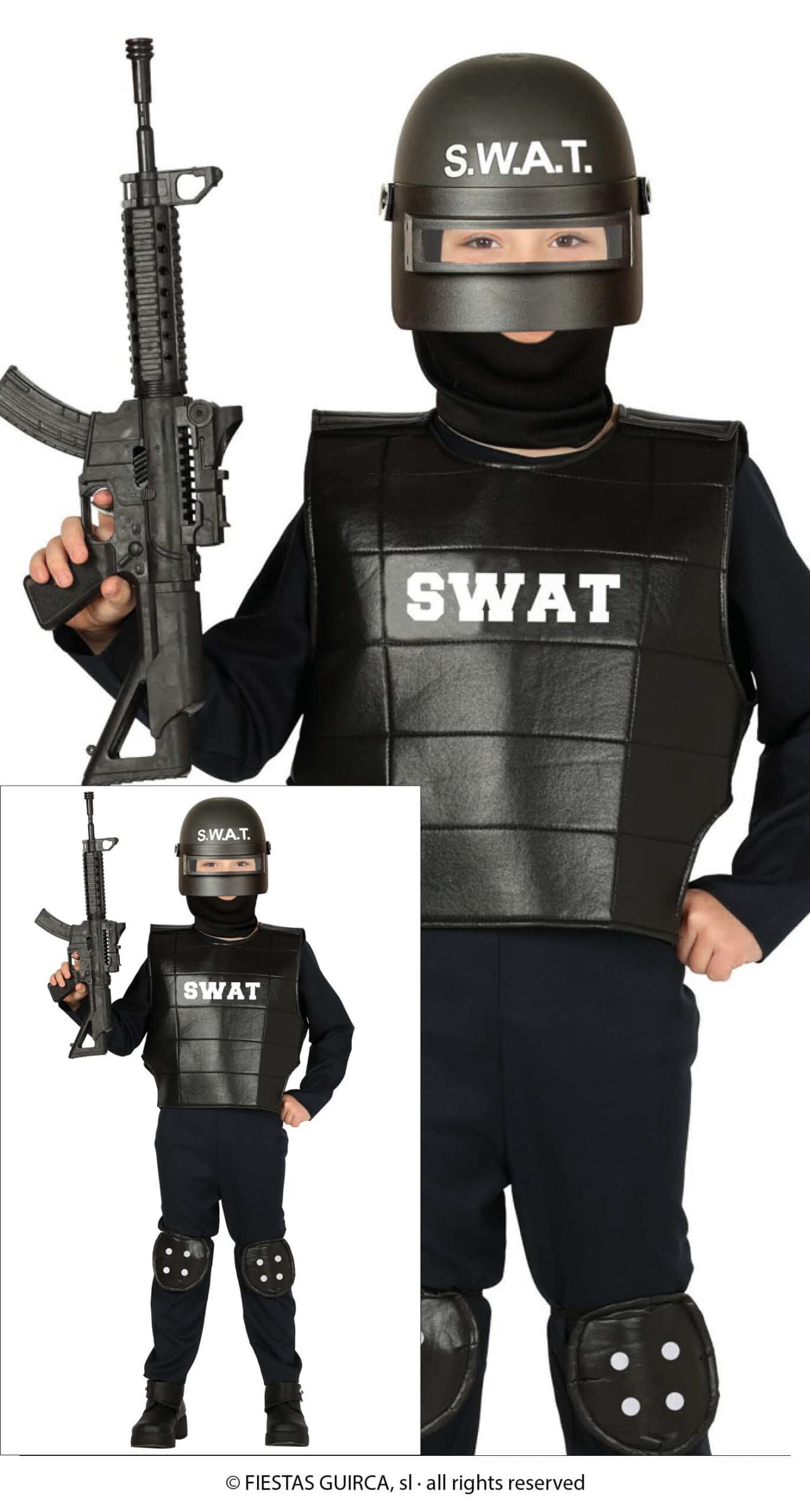 GU policia swat, infantil, 3   4 años