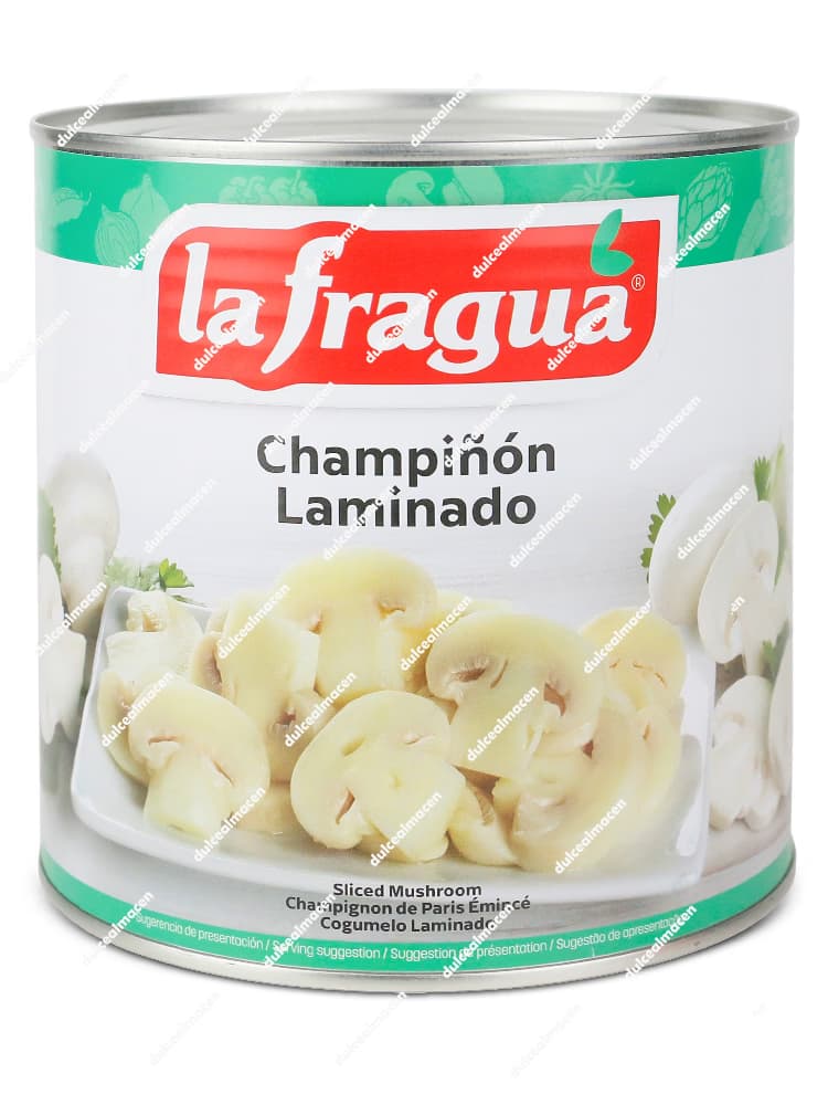 Fragua champiñón laminado lata de 2.5 kg conserva vegetal en Dulcealmacen