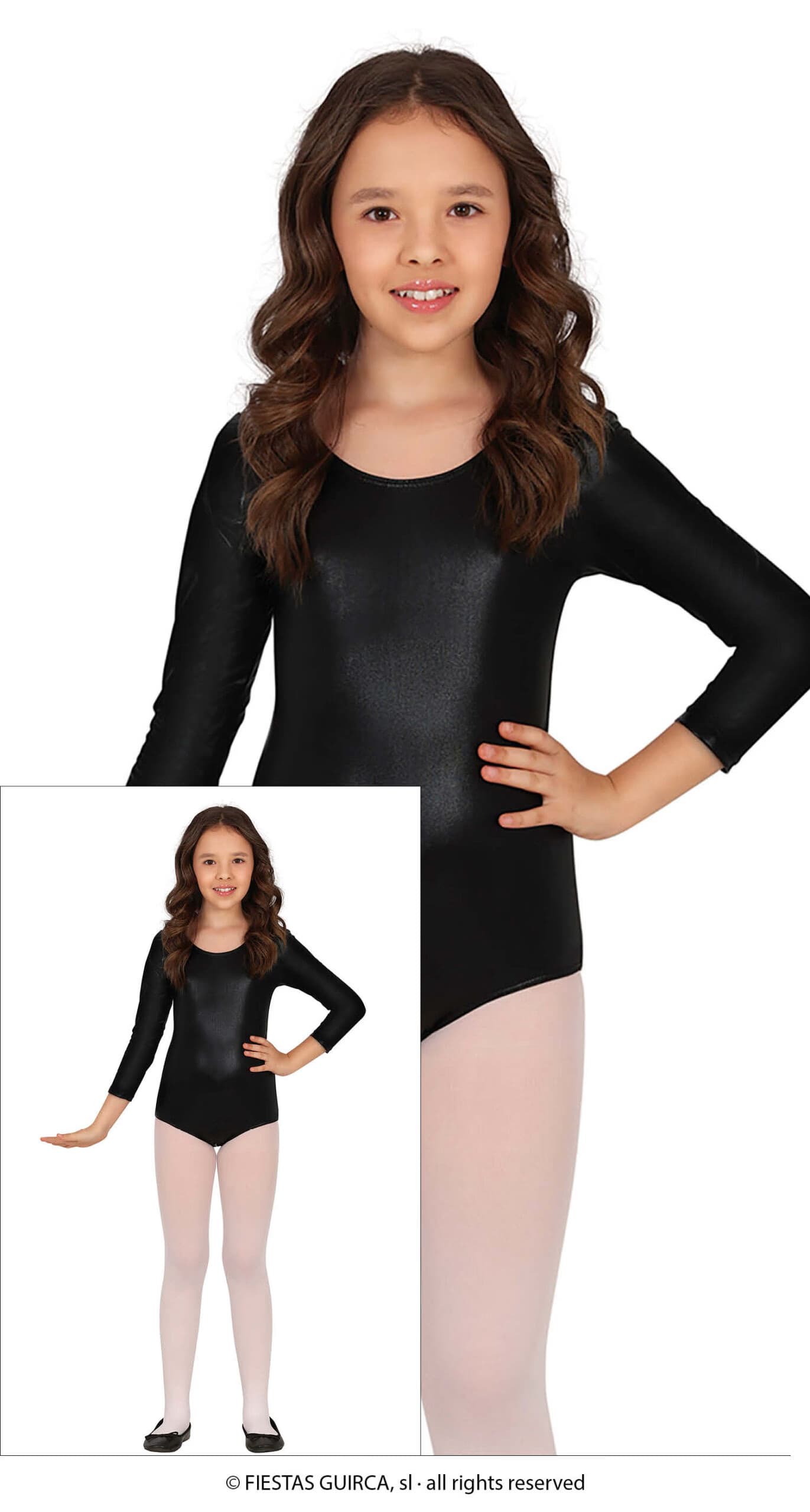 GU maillot man. larga metal.negro inf.9-12 años
