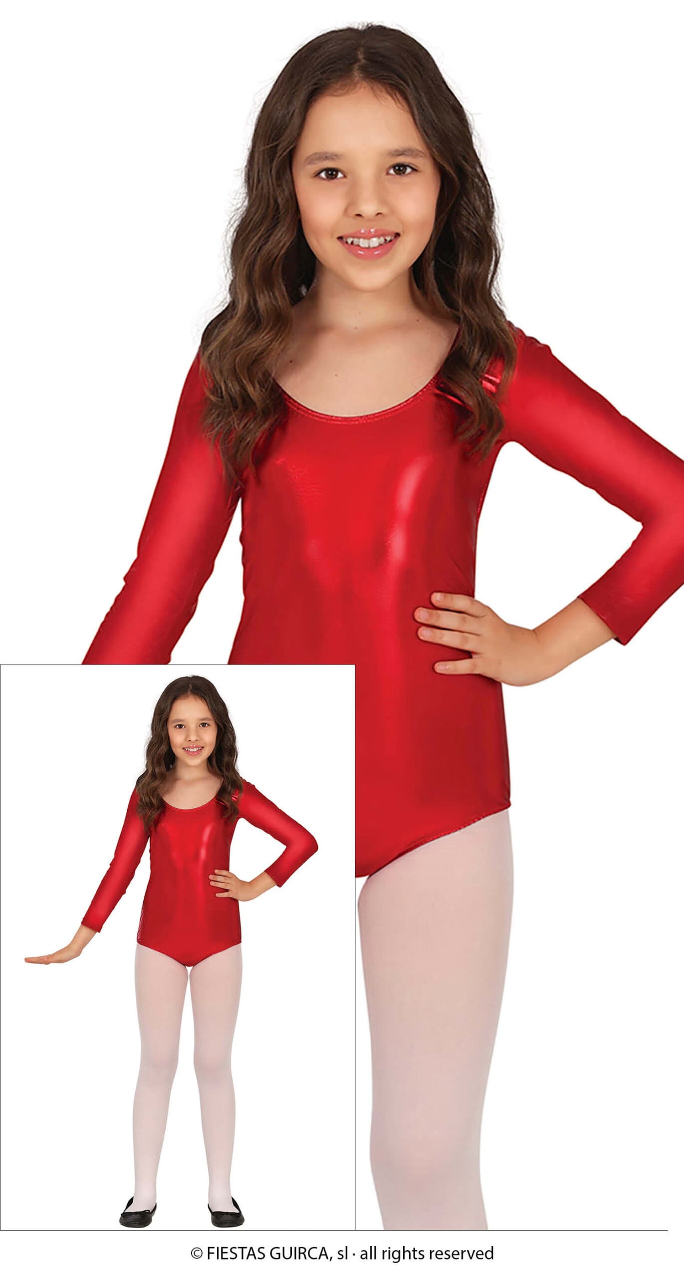 GU maillot man. larga metal.rojo inf.5-8 años