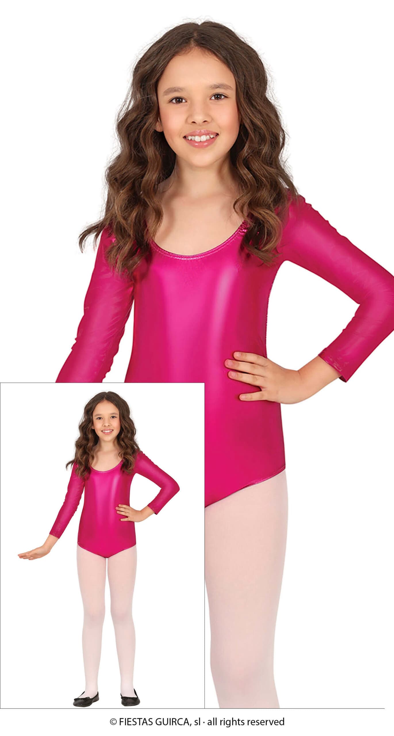 GU maillot man. larga metal.fucsia inf.9-12 años