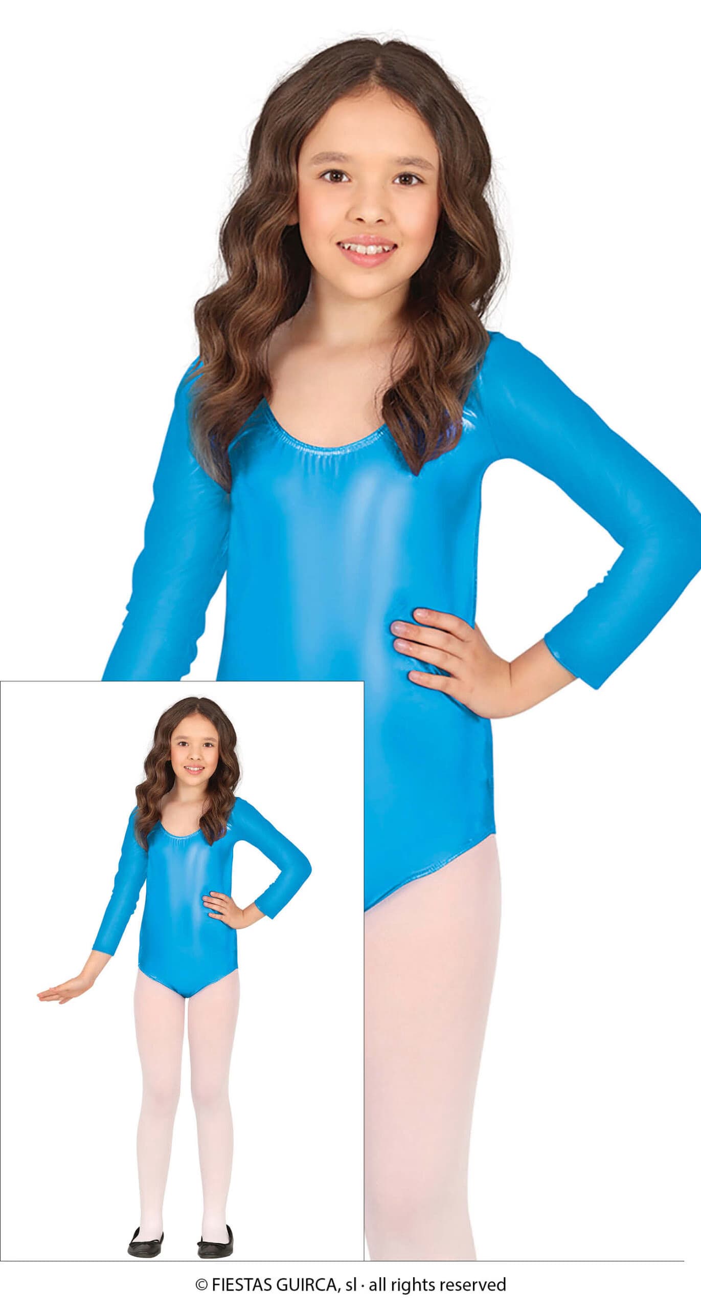GU maillot man. larga metal.turquesa inf.9-12 años