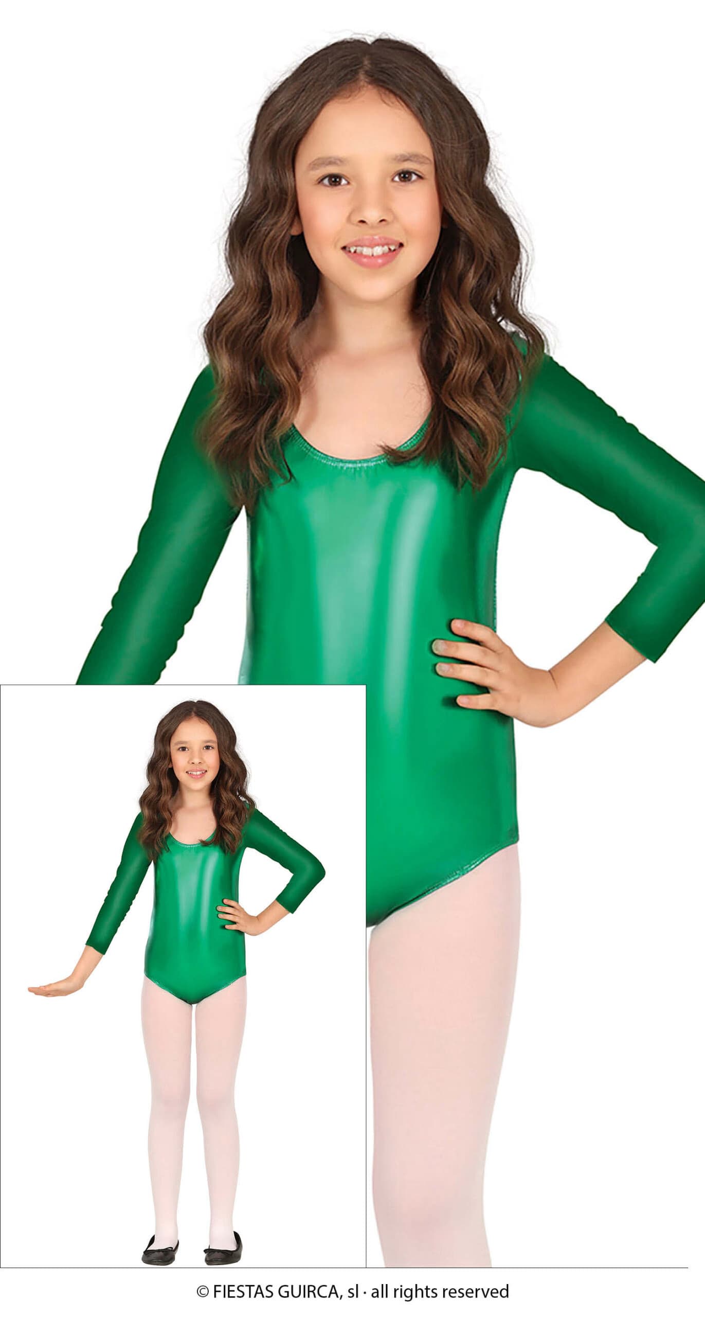 GU maillot man. larga metal.verde inf.5-8 años