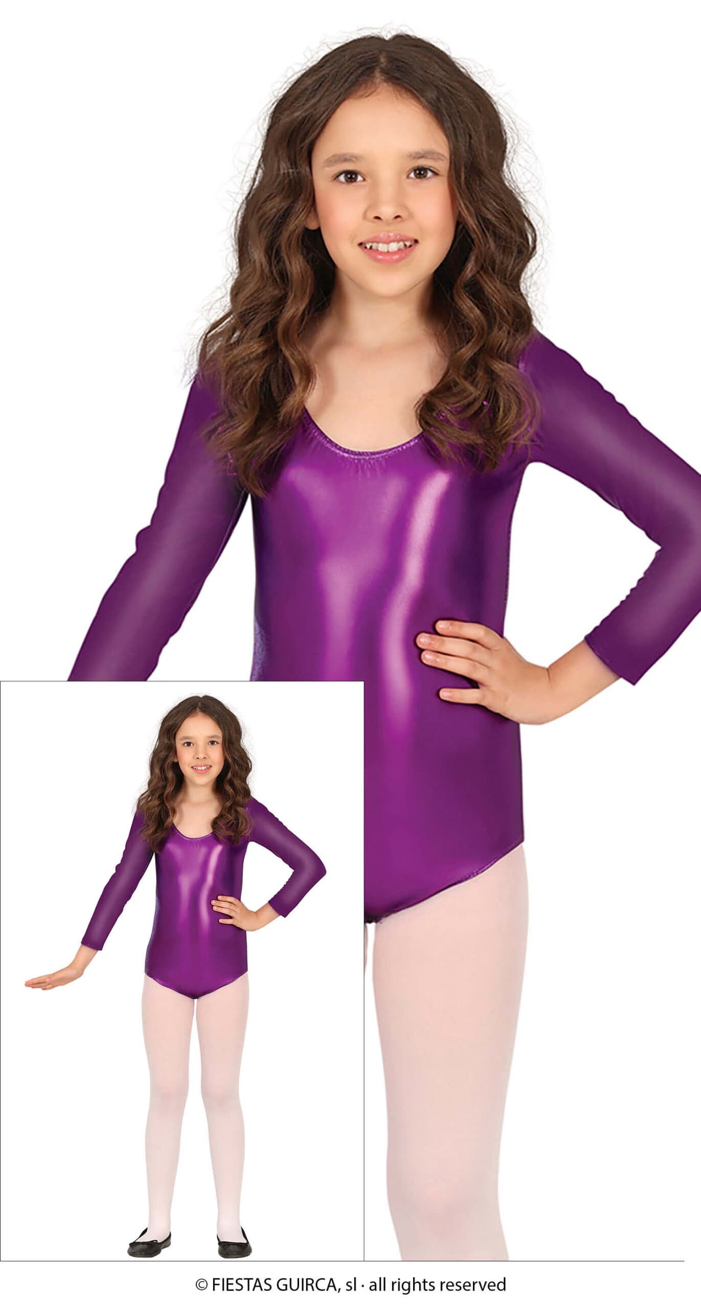 GU maillot man. larga metal.lila inf.9-12 años