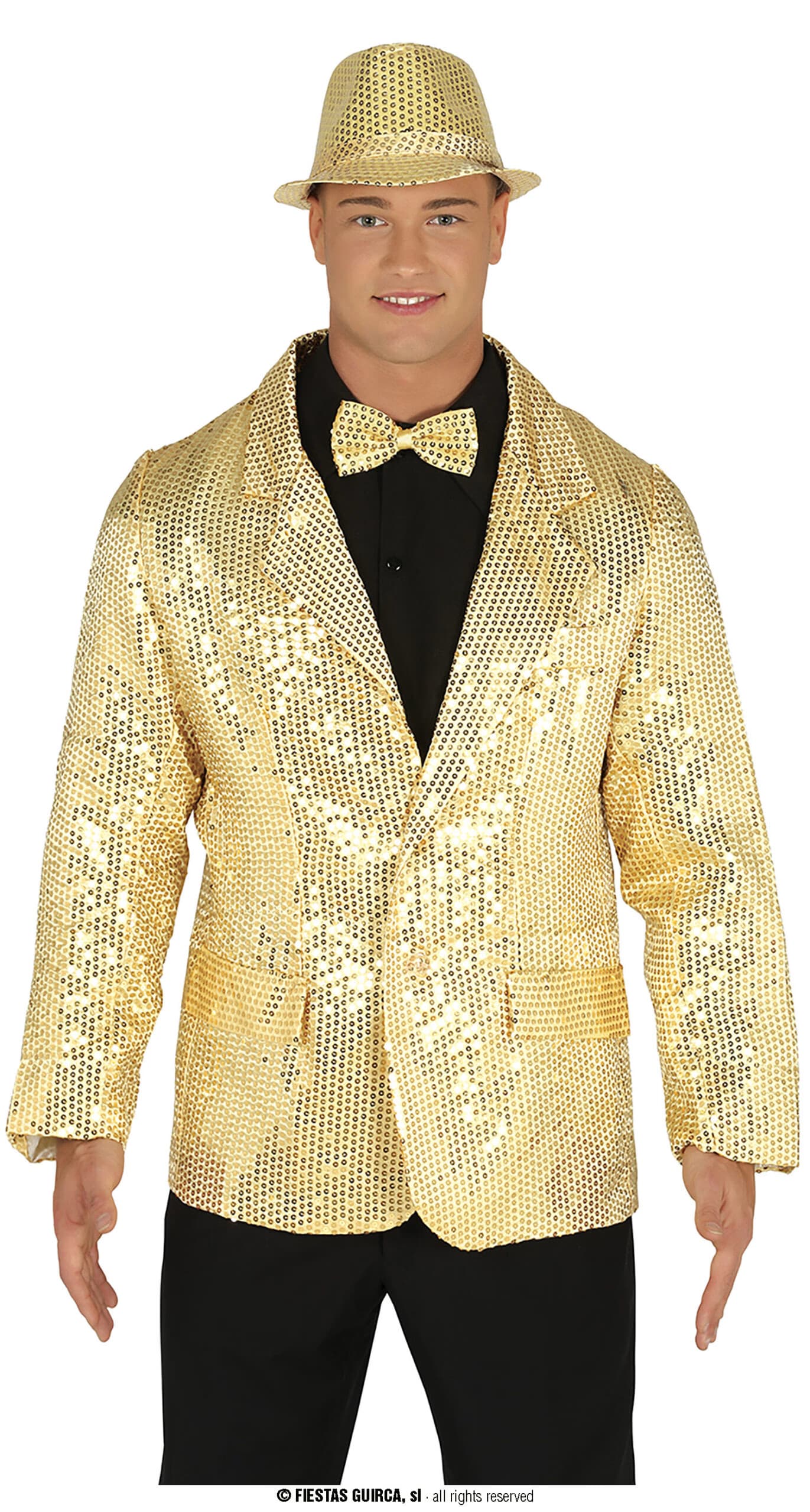 GU chaqueta lentejuelas oro, adulto, 46   48 (s)