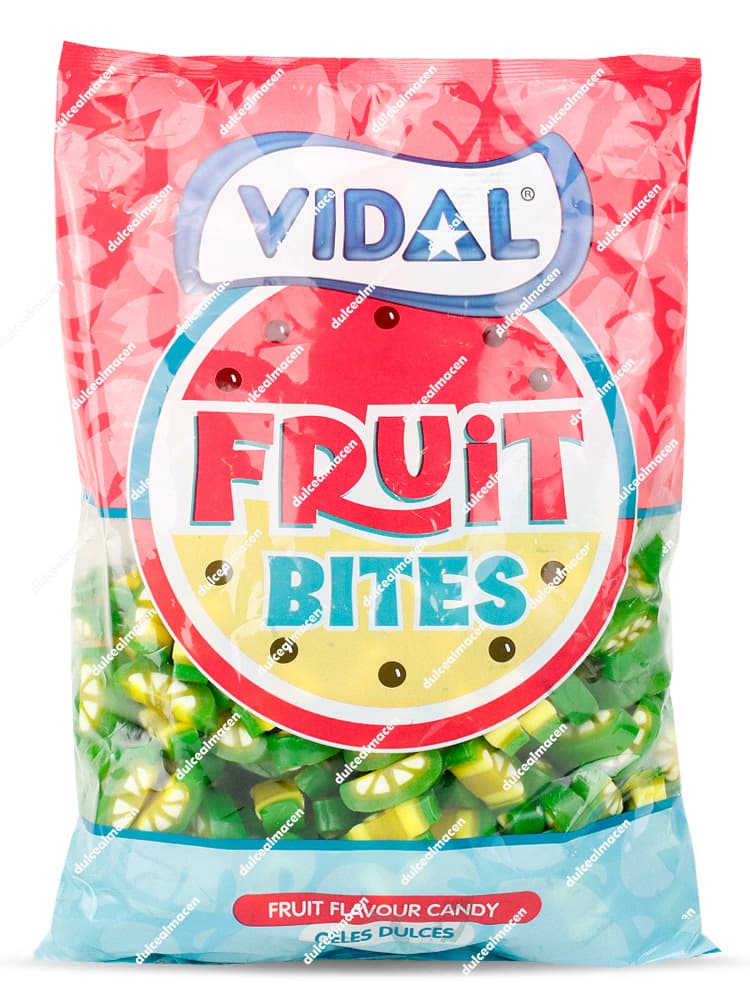 Bolsa de gominolas Vidal Tajadas Lima Limón Regaliz de 250 unidades con caramelos de goma con forma de gajos cítricos de Dulcealmacen