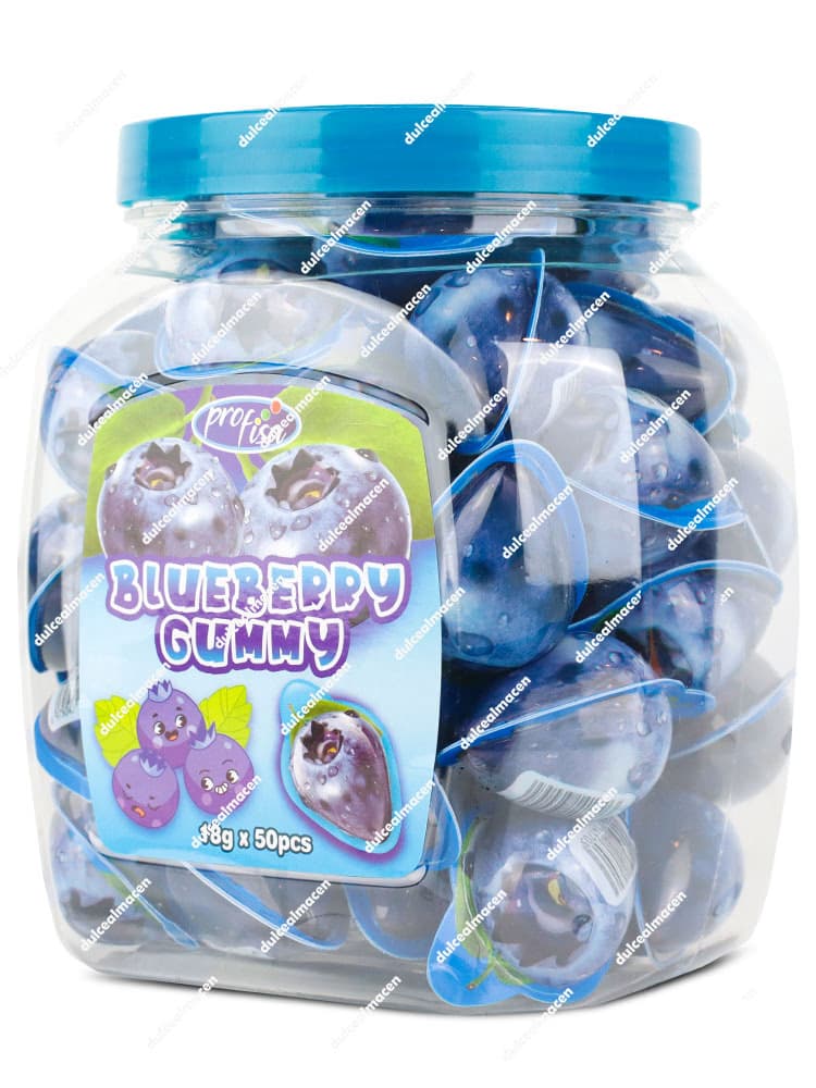 Blueberry Gummy bote de 50 unidades gominolas de arandano en Dulcealmacen