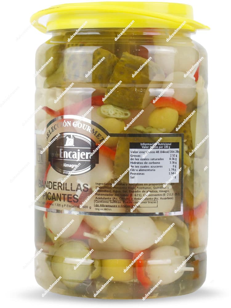 La Encajera Banderillas Picantes Cubo 1,4 kg Dulcealmacen