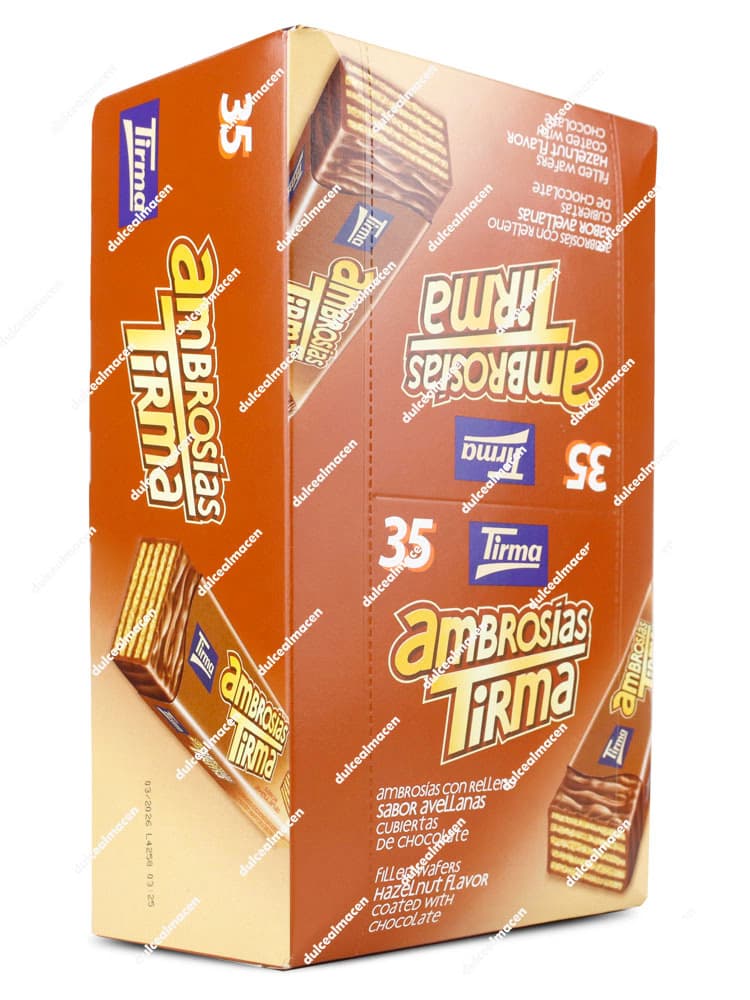 Tirma ambrosia avellana caja de 35 unidades en Dulcealmacen