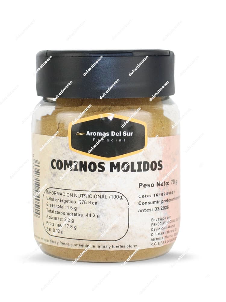Tarro de Aromas Cominos Molidos 70gr en Dulcealmacen