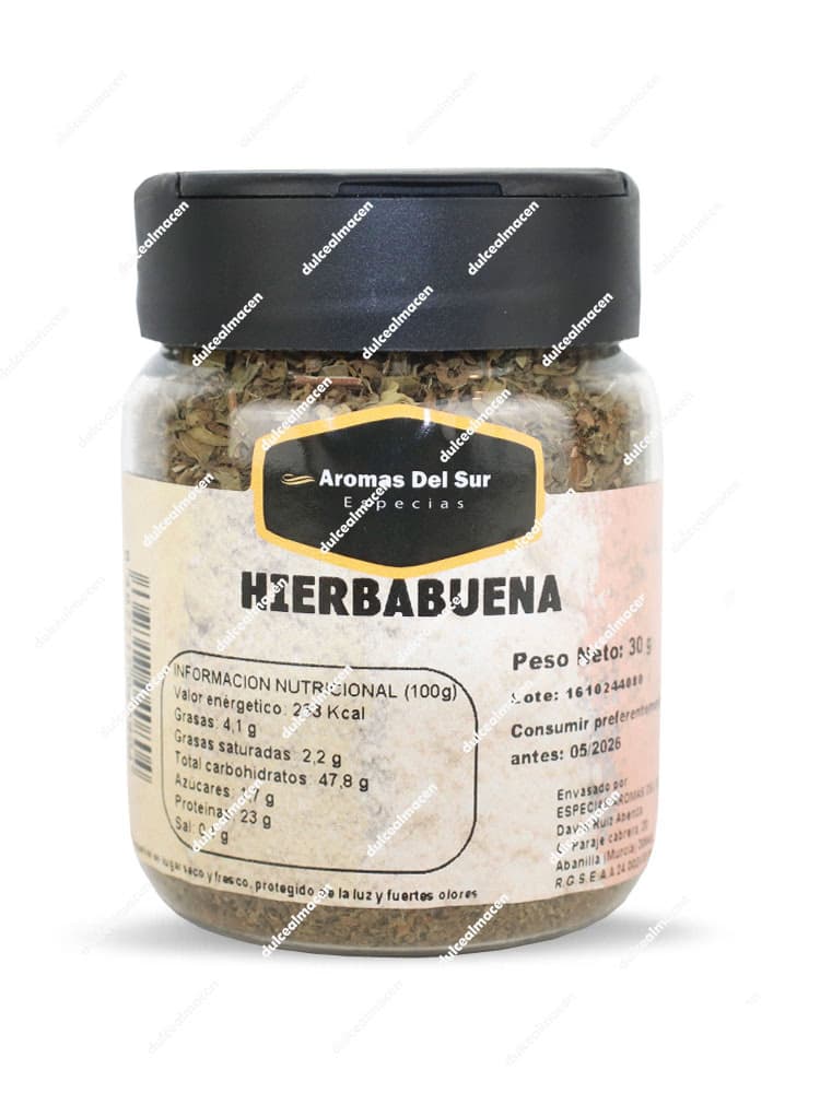 Tarro de Aromas Hierbabuena 30gr en Dulcealmacen