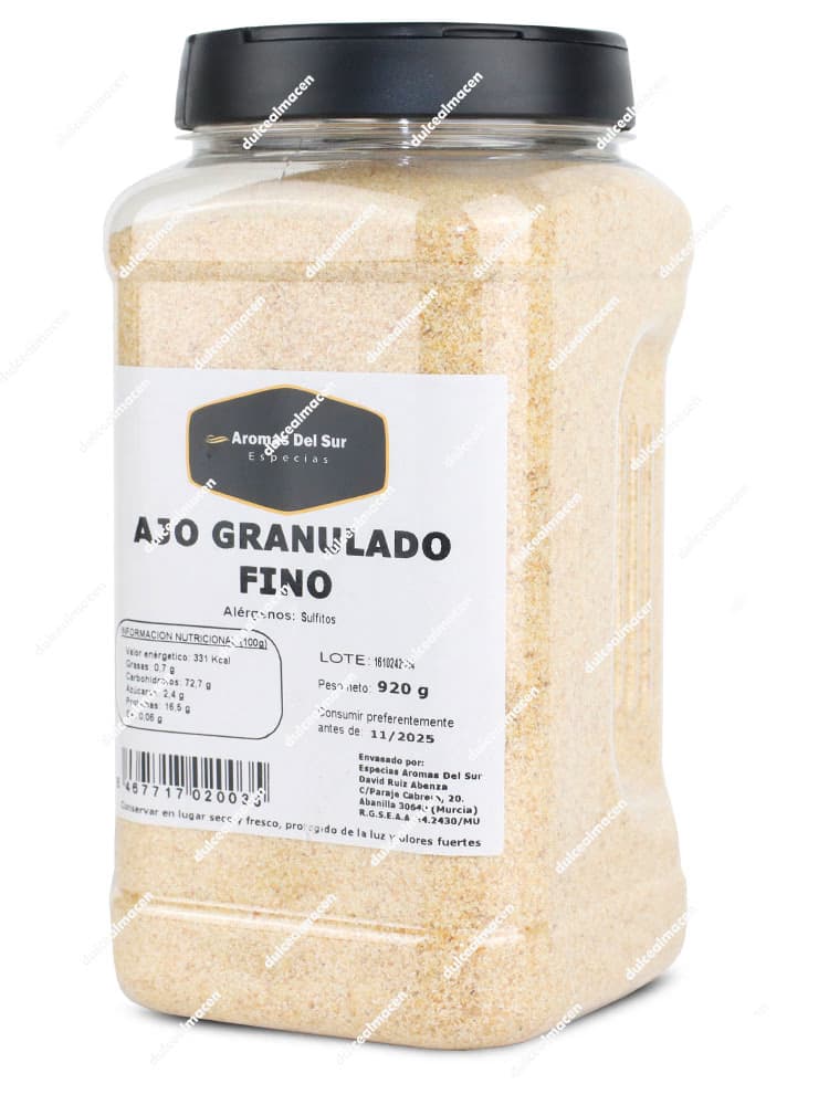 Bote de Aromas Ajo Granulado 920 gr en Dulcealmacen