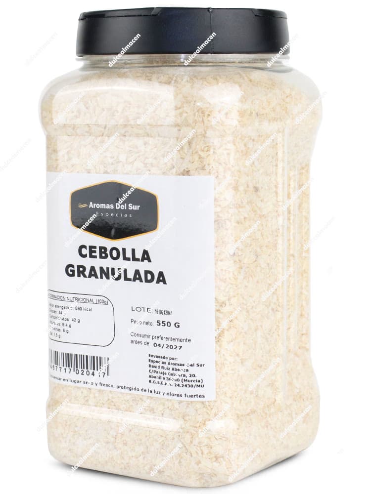 Bote de Aromas Cebolla Granulada 550 gr en Dulcealmacen