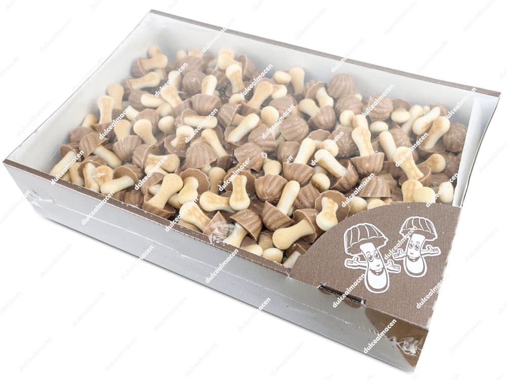 Caja de Galletas Setas Chocolate y Caramelo Granel 1 Kg en Dulcealmacen