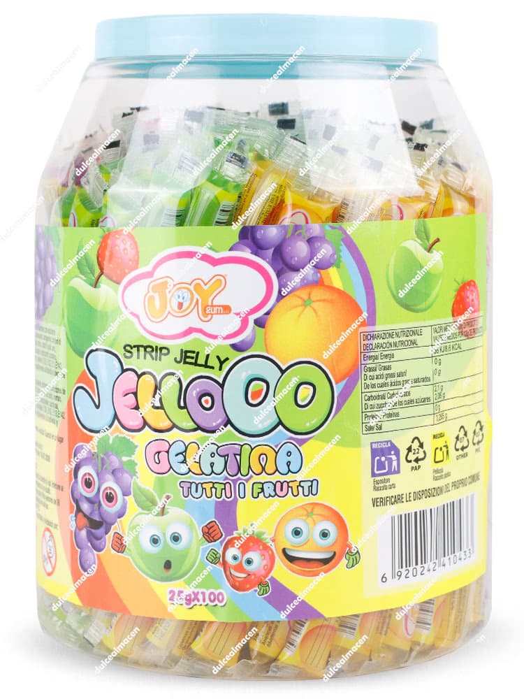 Bote de Disgo Jellooo Gelatina 100 uds en Dulcealmacen
