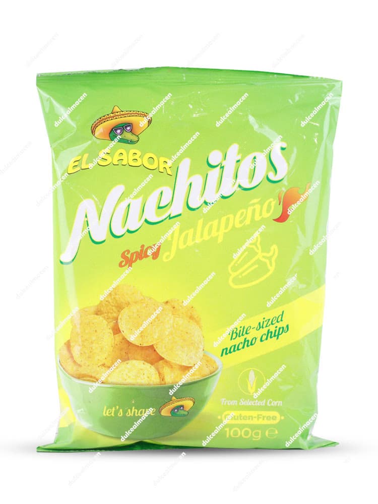 Bolsa de El Sabor Nachitos Sabor Jalapeños 100gr en Dulcealmacen
