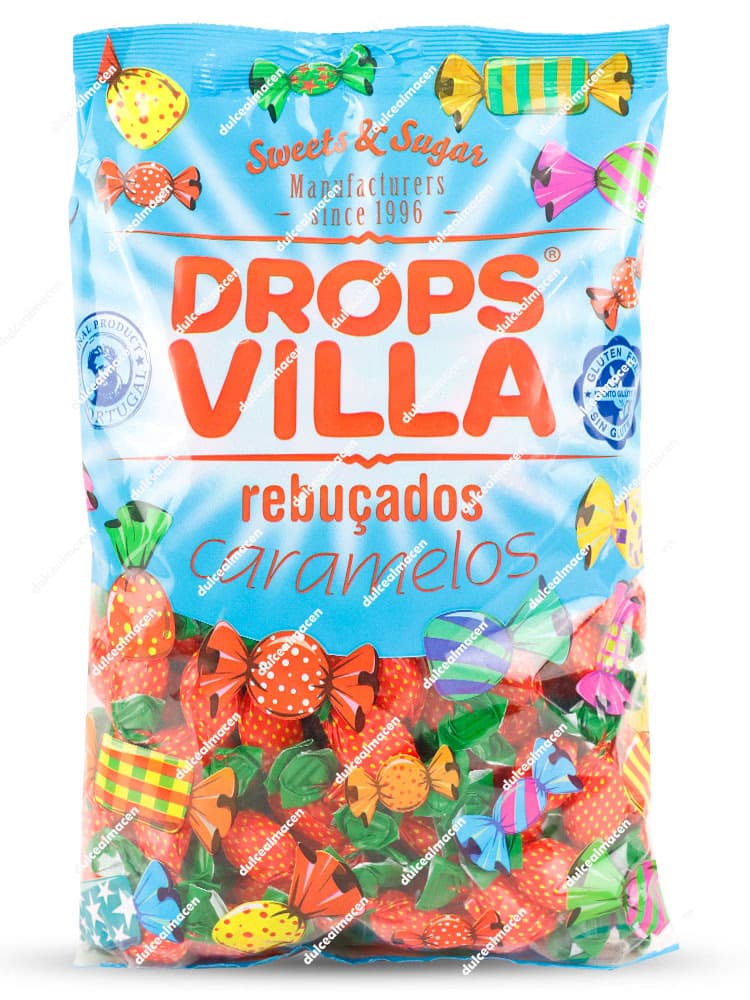 Bolsa de Drops Villa Caramelos Fresa 1kg en Dulcealmacen