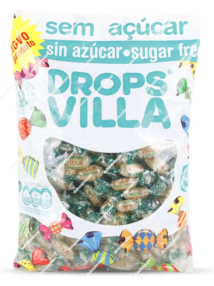 Bolsa de Drops Villa Caramelos Eucalipto Menta Sin Azúcar 1kg en Dulcealmacen