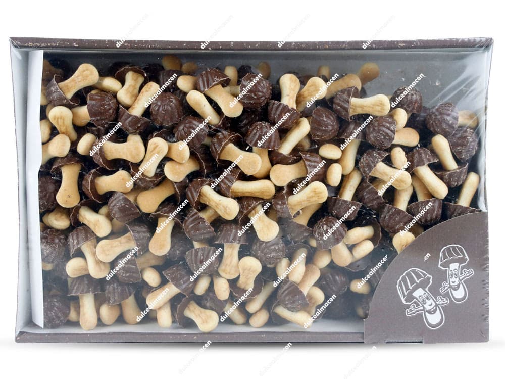 Caja de Galletas Setas Chocolate Negro Granel 1 Kg en Dulcealmacen
