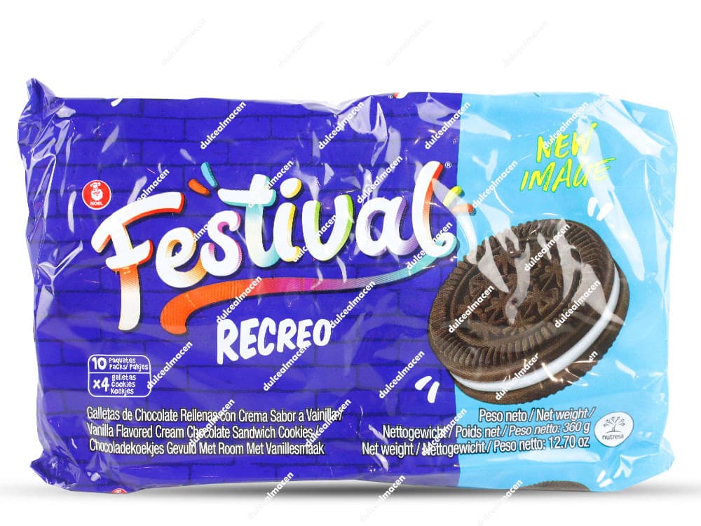 Galletas Festival Recreo Sabor Fresa 10 Paquetes