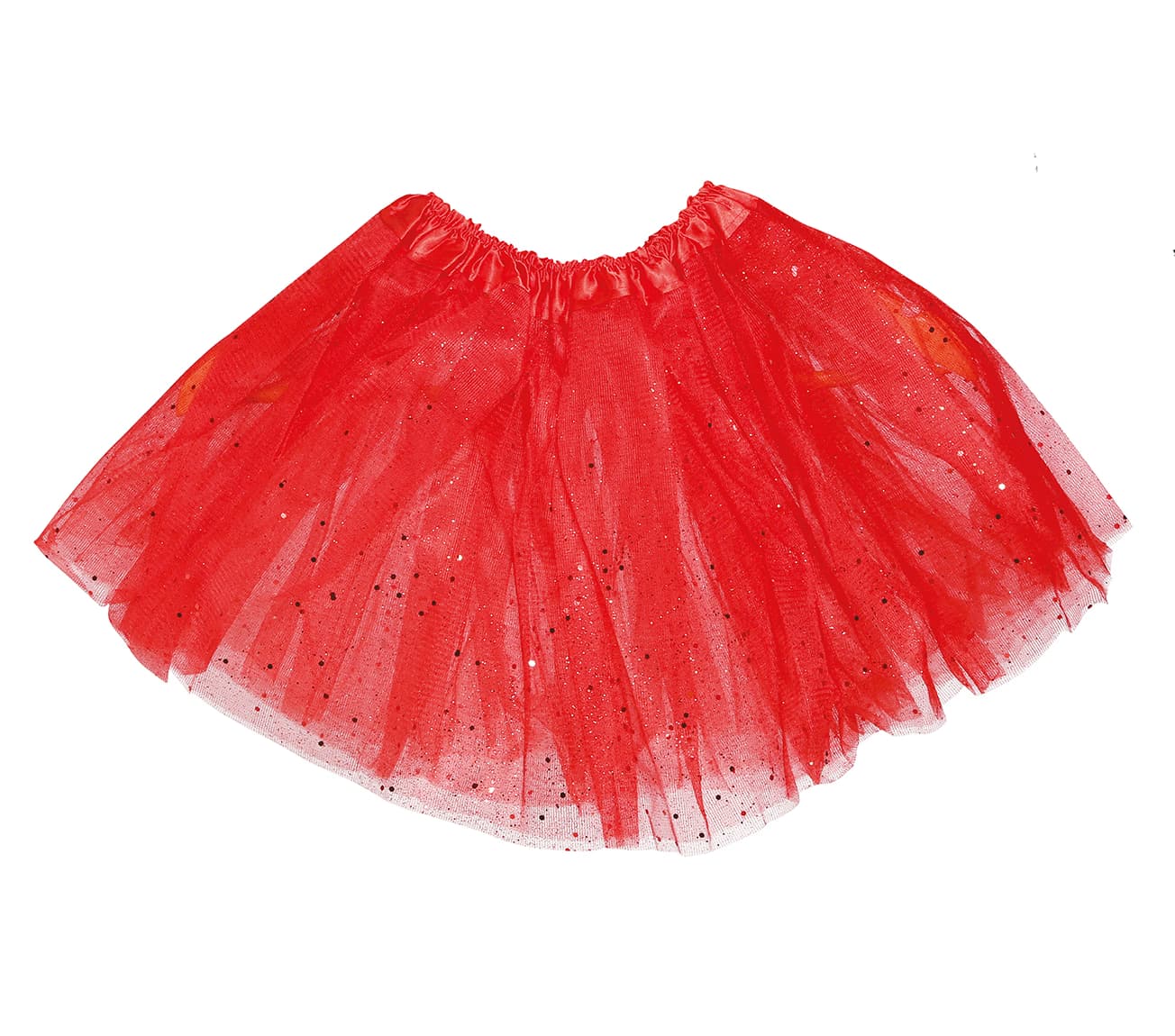 GU tutu con glitter, infantil, rojo, 30 cms.