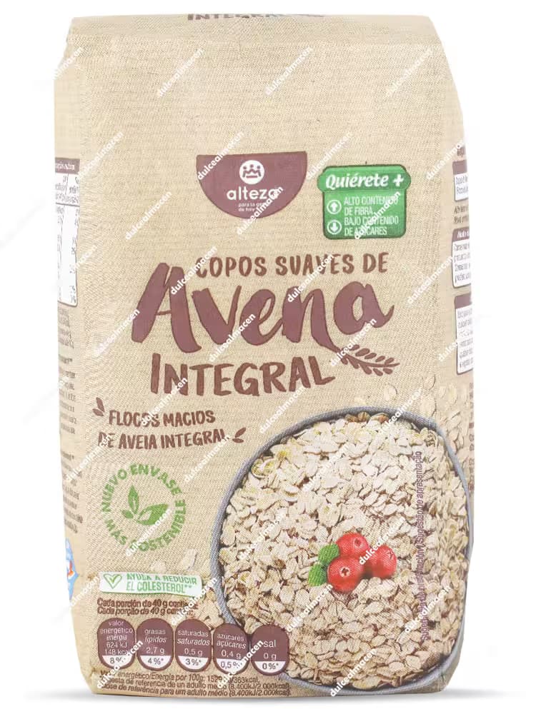Copos Suaves de Avena Integral Alteza 500g | Avena Natural Alta en Fibra