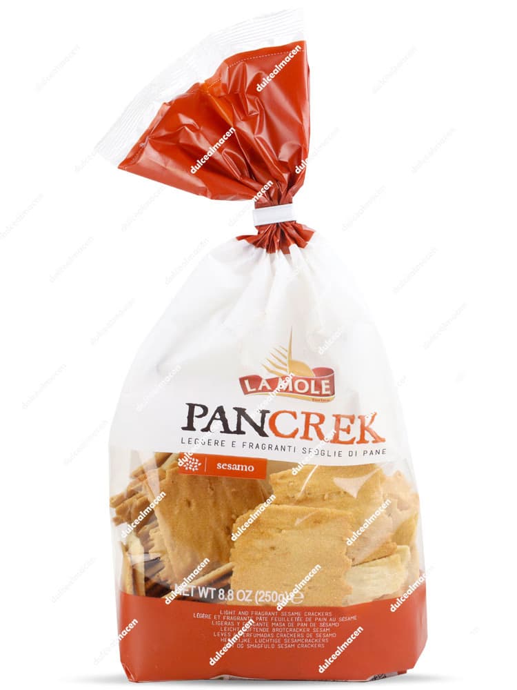Bolsa de pan tostado La Mole Pancrek Sésamo 250g Dulcealmacen