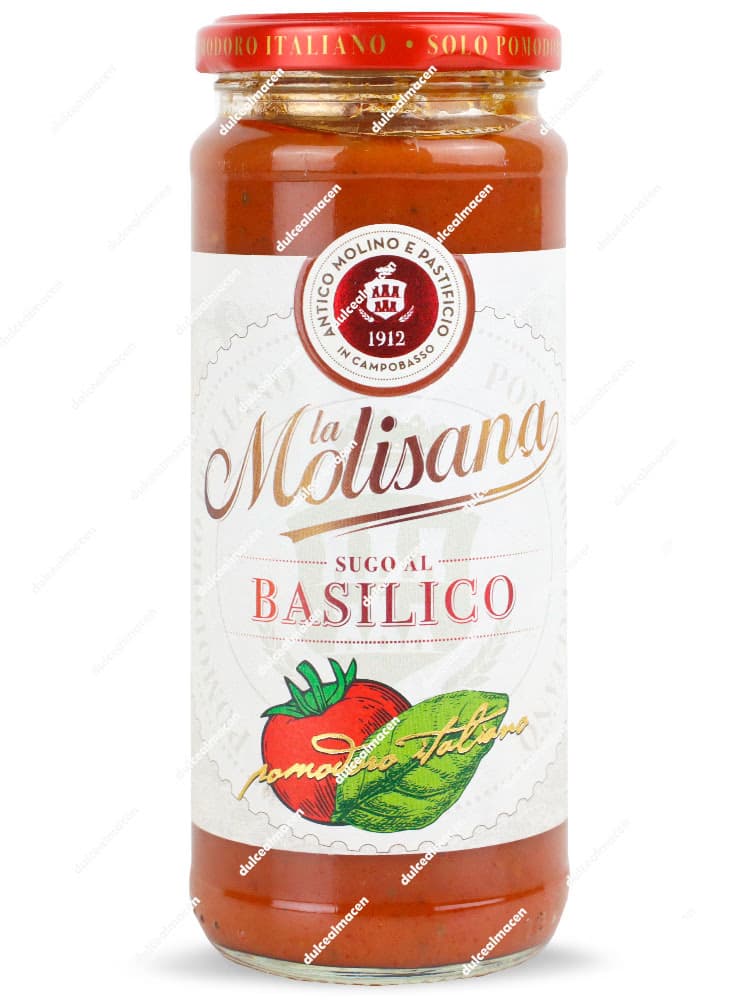 Salsa de tomate con albahaca La Molisana Salsa Basilico 340g Dulcealmacen