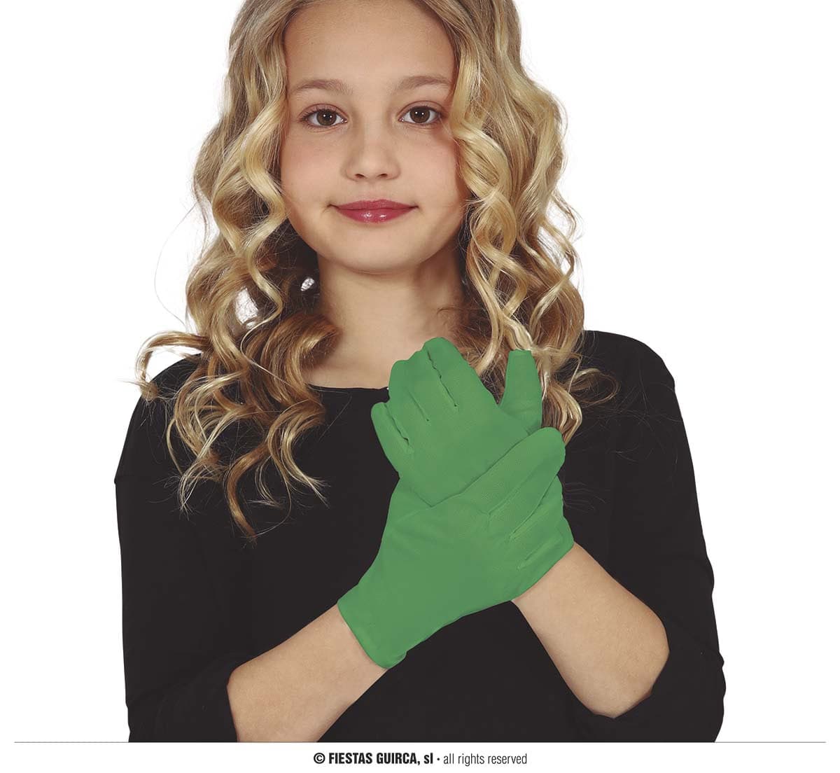 GU guantes verde infantiles 17 cm