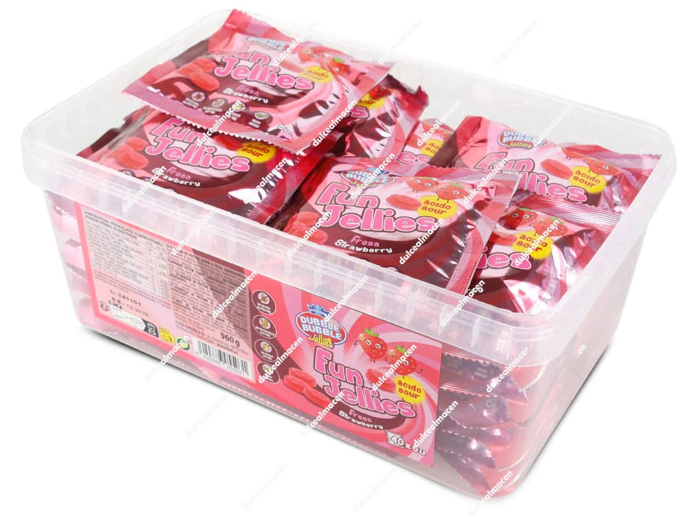 Dubble bubble fun jelli fresa 40 uds